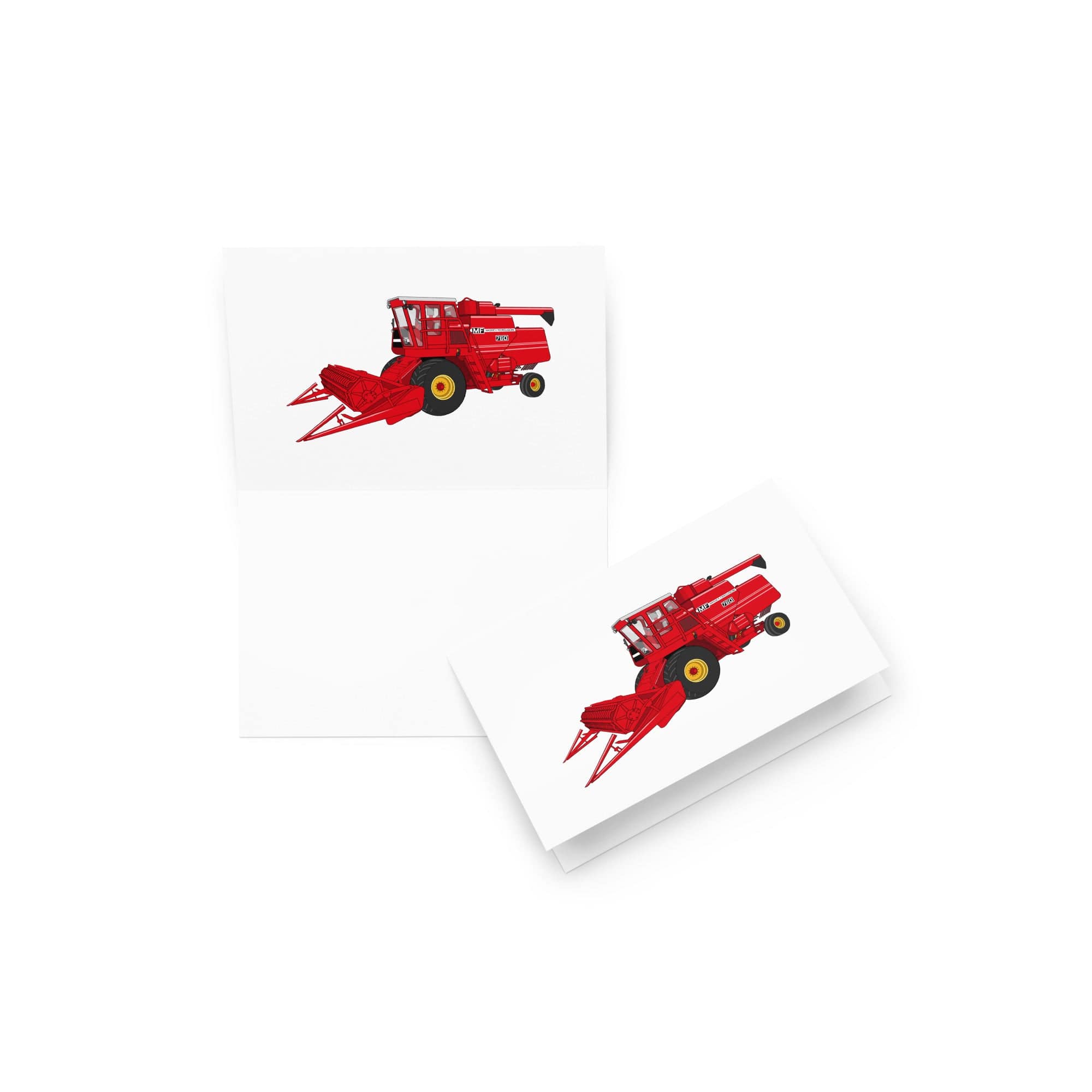 The Tractor Mugs Store 4″×6″ Massey 760 Combine Harvester | Greeting card Quality Farmers Merch