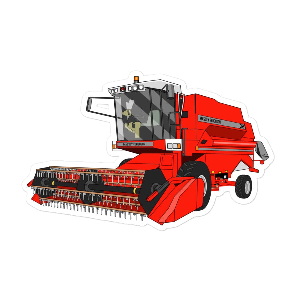The Tractor Mugs Store 5.5″×5.5″ 1994 Massey Ferguson 32 Combine Harvester | Bubble-free stickers Quality Farmers Merch
