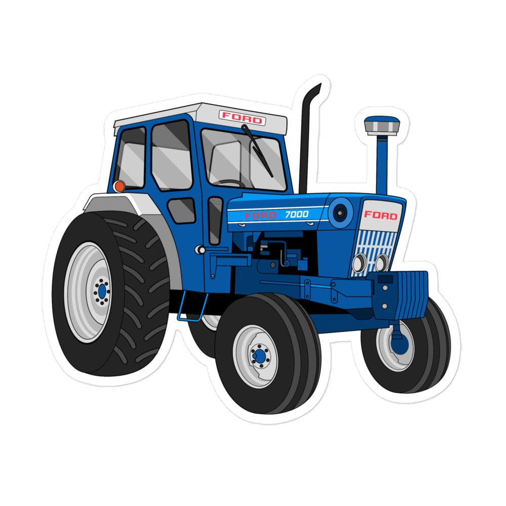 The Tractor Mugs Store 5.5″×5.5″ Ford 7000 | Bubble-free stickers Quality Farmers Merch