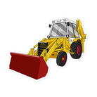 The Tractor Mugs Store 5.5″×5.5″ JCB 3CX White Cabin 2WD | Bubble-free stickers Quality Farmers Merch