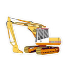 The Tractor Mugs Store 5.5″×5.5″ JCB 814 Super | Bubble-free stickers Quality Farmers Merch