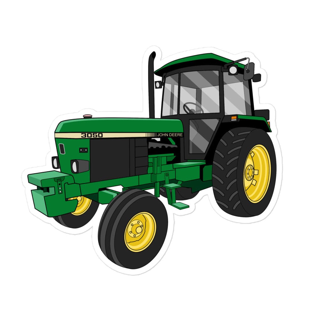 The Tractor Mugs Store 5.5″×5.5″ John Deere 3050 2WD | Bubble-free stickers Quality Farmers Merch