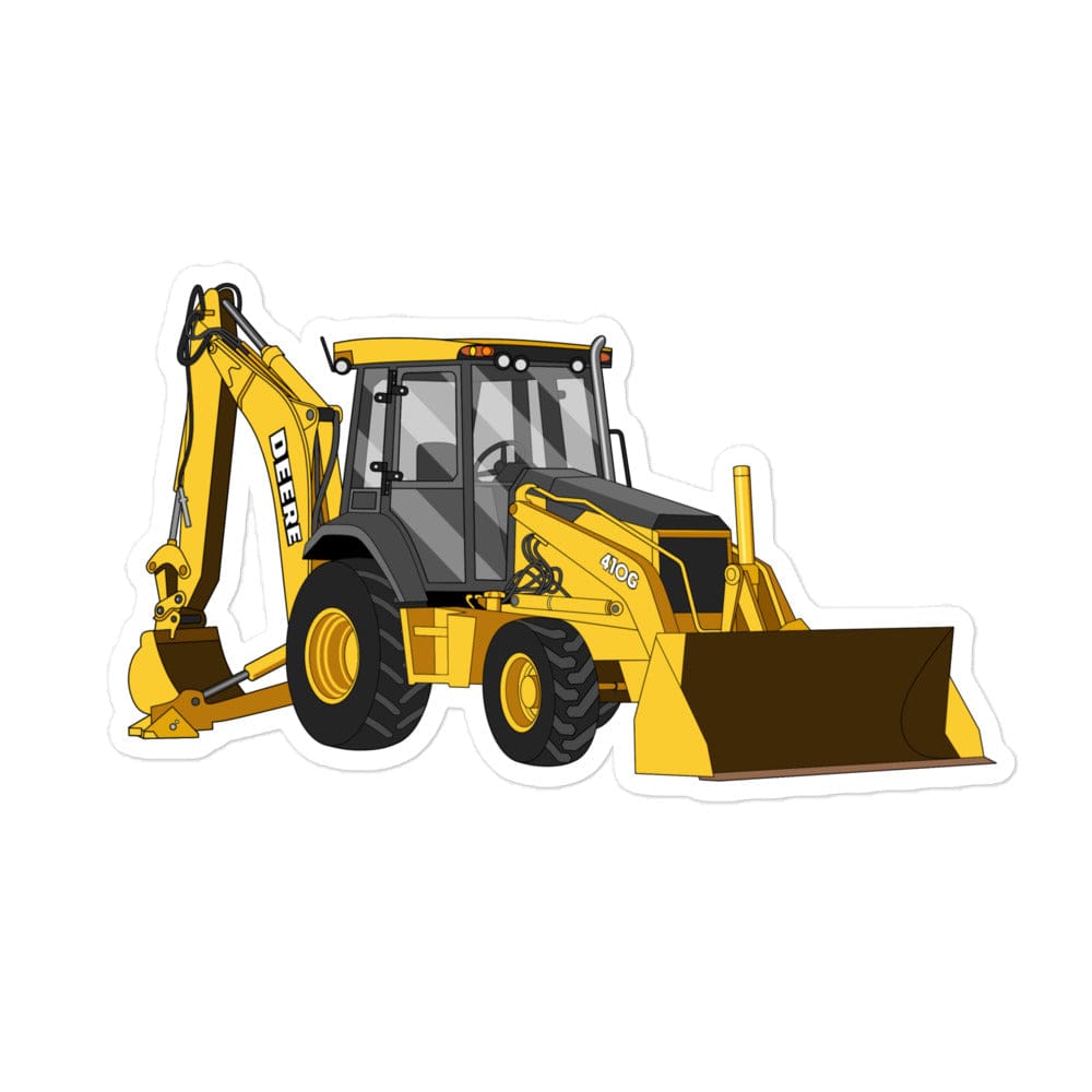 The Tractor Mugs Store 5.5″×5.5″ John Deere 410G Backhoe | Bubble-free stickers Quality Farmers Merch