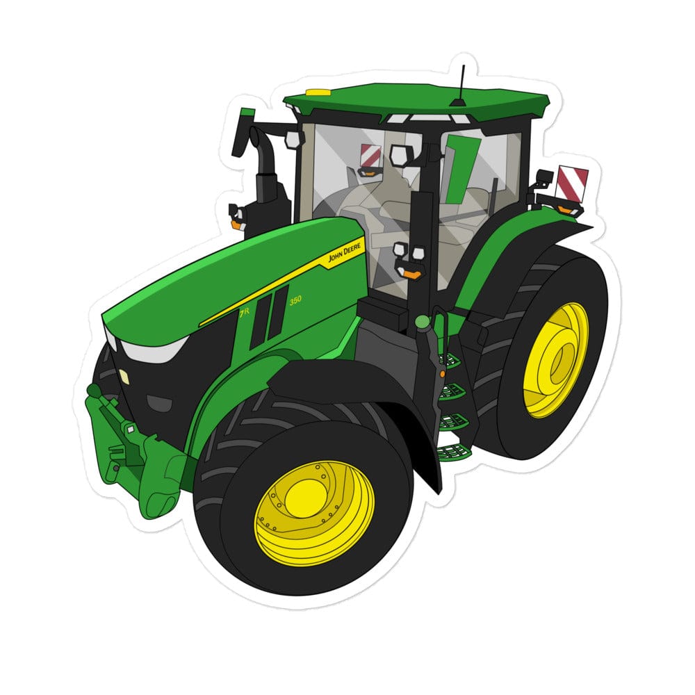 The Tractor Mugs Store 5.5″×5.5″ John Deere 7R 350 auto powr | Bubble-free stickers Quality Farmers Merch