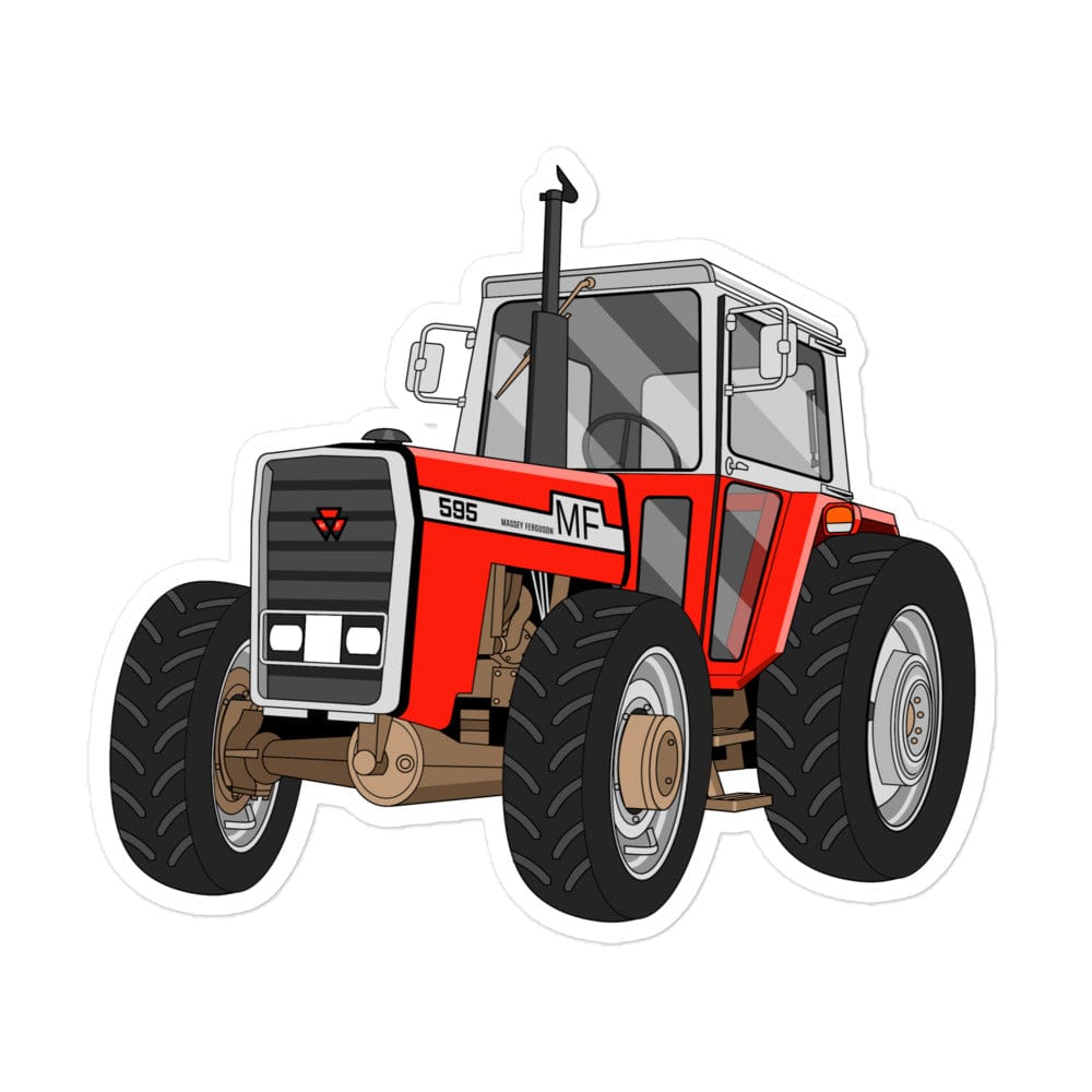 The Tractor Mugs Store 5.5″×5.5″ Massey 595 | Bubble-free stickers Quality Farmers Merch