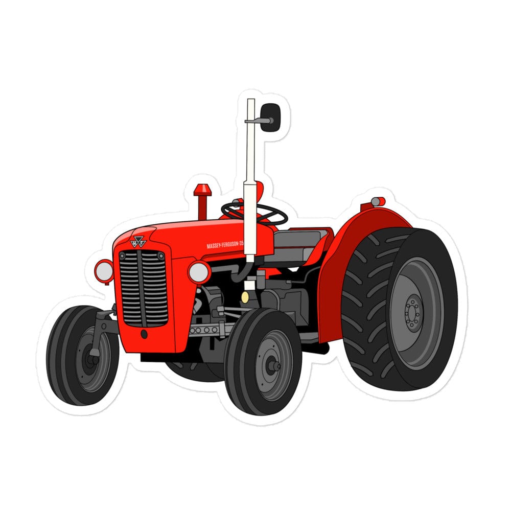 The Tractor Mugs Store 5.5″×5.5″ Massey Ferguson 35X | Bubble-free stickers Quality Farmers Merch