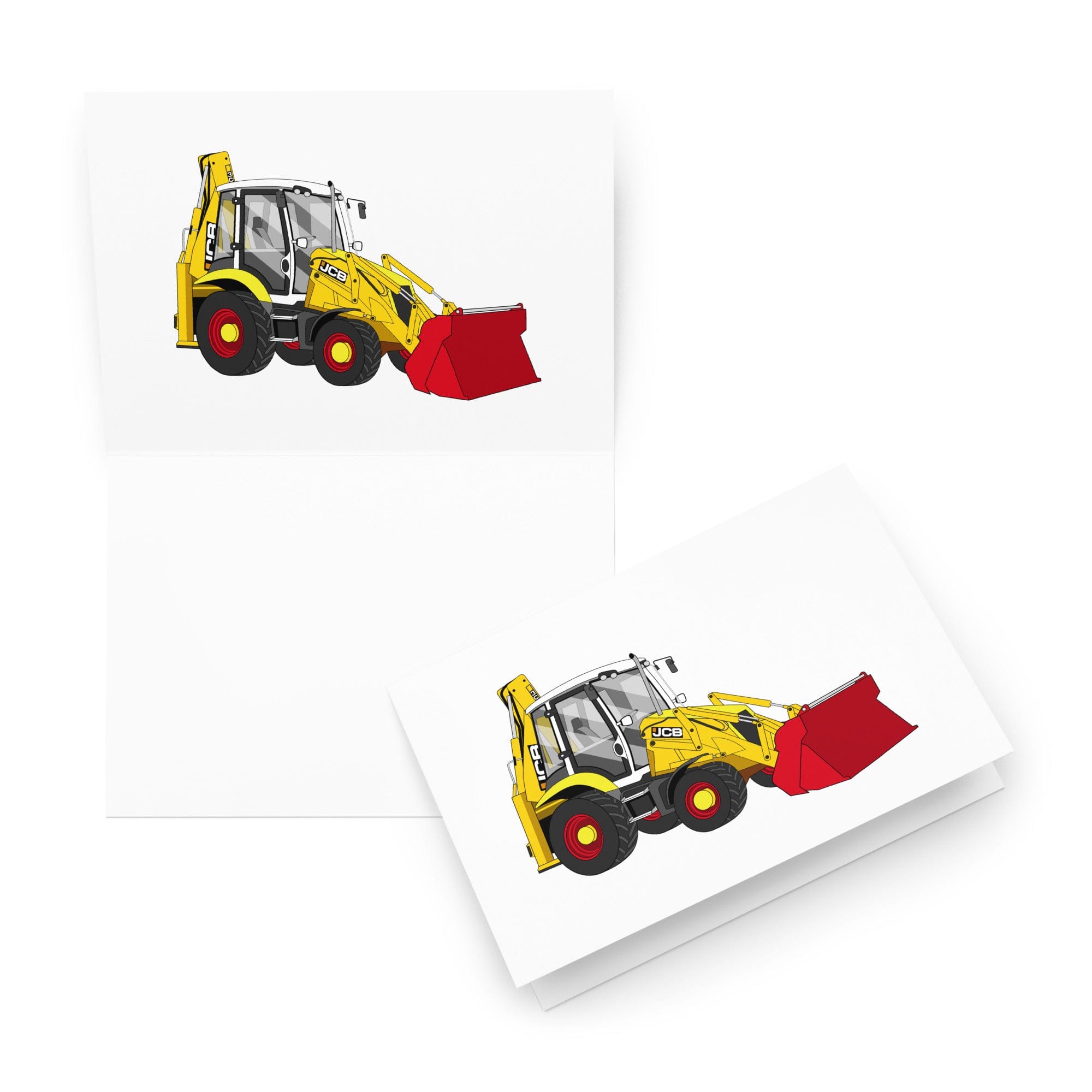 The Tractor Mugs Store 5.83″×8.27″ JCB 3CX 70th Anniversary Edition | Greeting card Quality Farmers Merch
