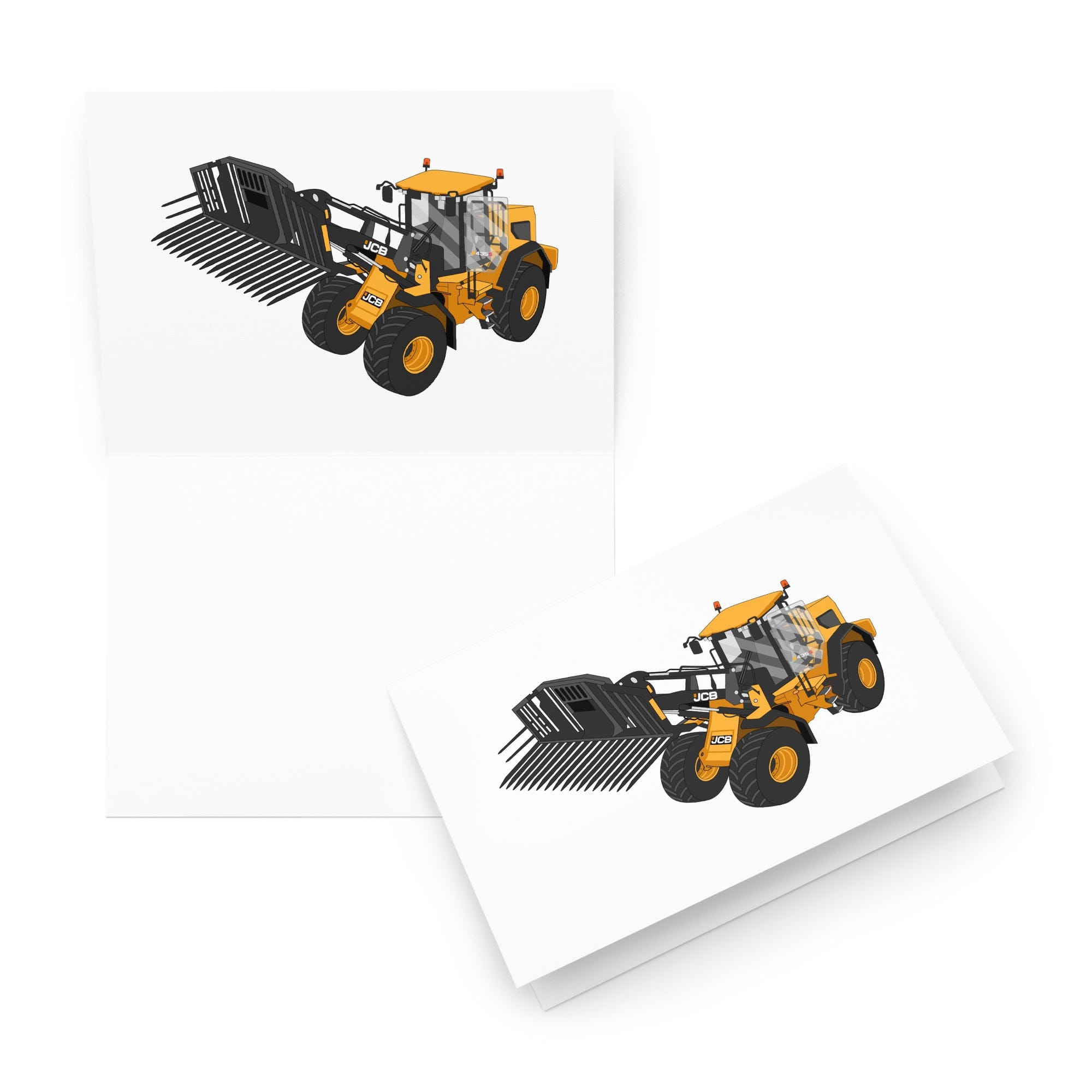 The Tractor Mugs Store 5.83″×8.27″ JCB 435 S Farm Master | Greeting card Quality Farmers Merch