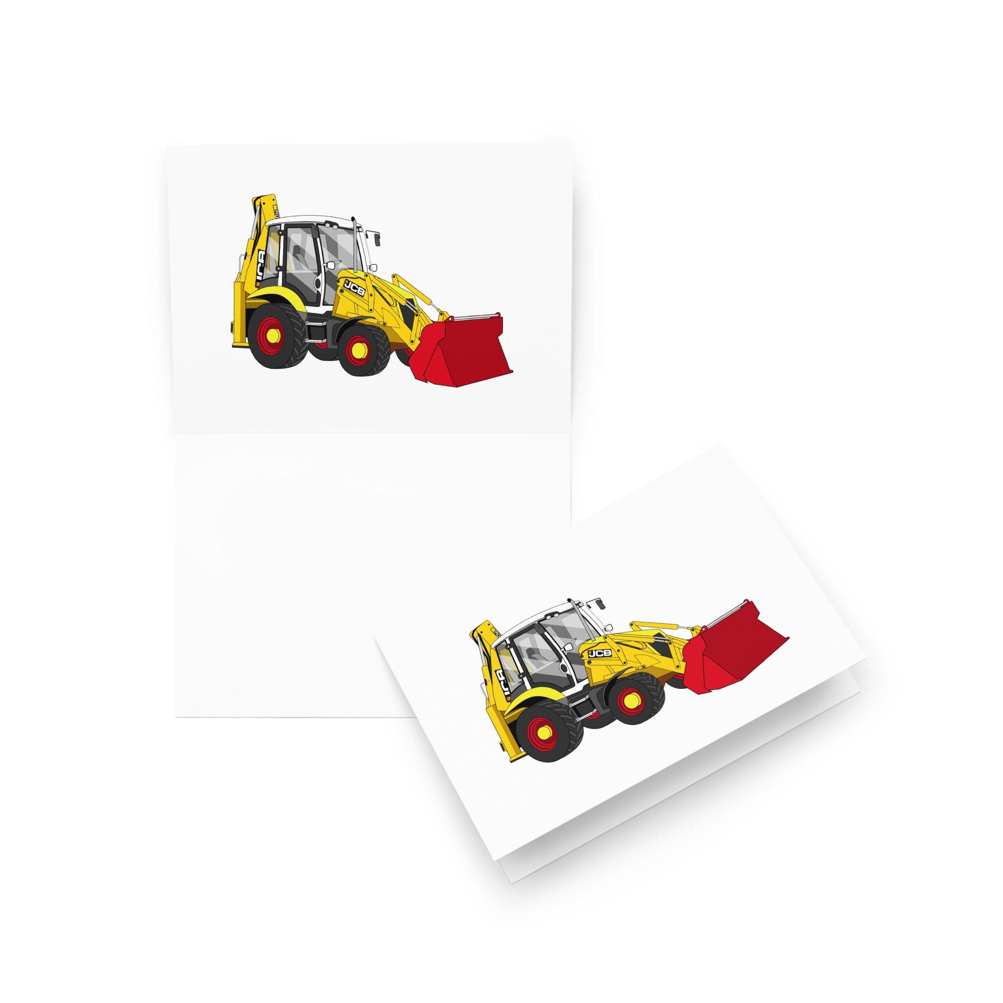 The Tractor Mugs Store 5″×7″ JCB 3CX 70th Anniversary Edition | Greeting card Quality Farmers Merch
