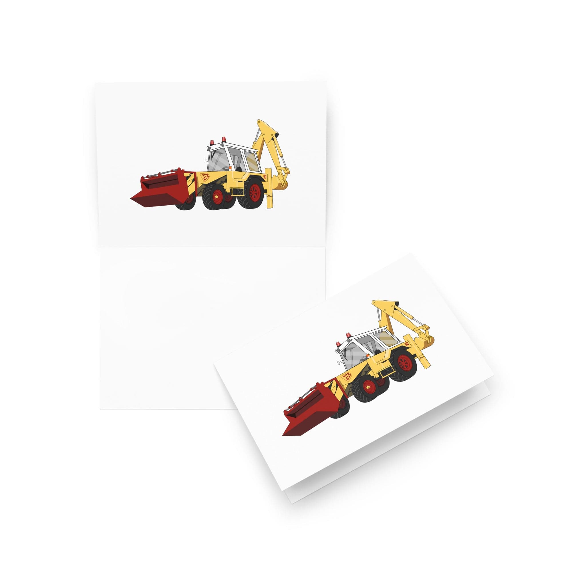 The Tractor Mugs Store 5″×7″ JCB 3D (1975) | Greeting card Quality Farmers Merch