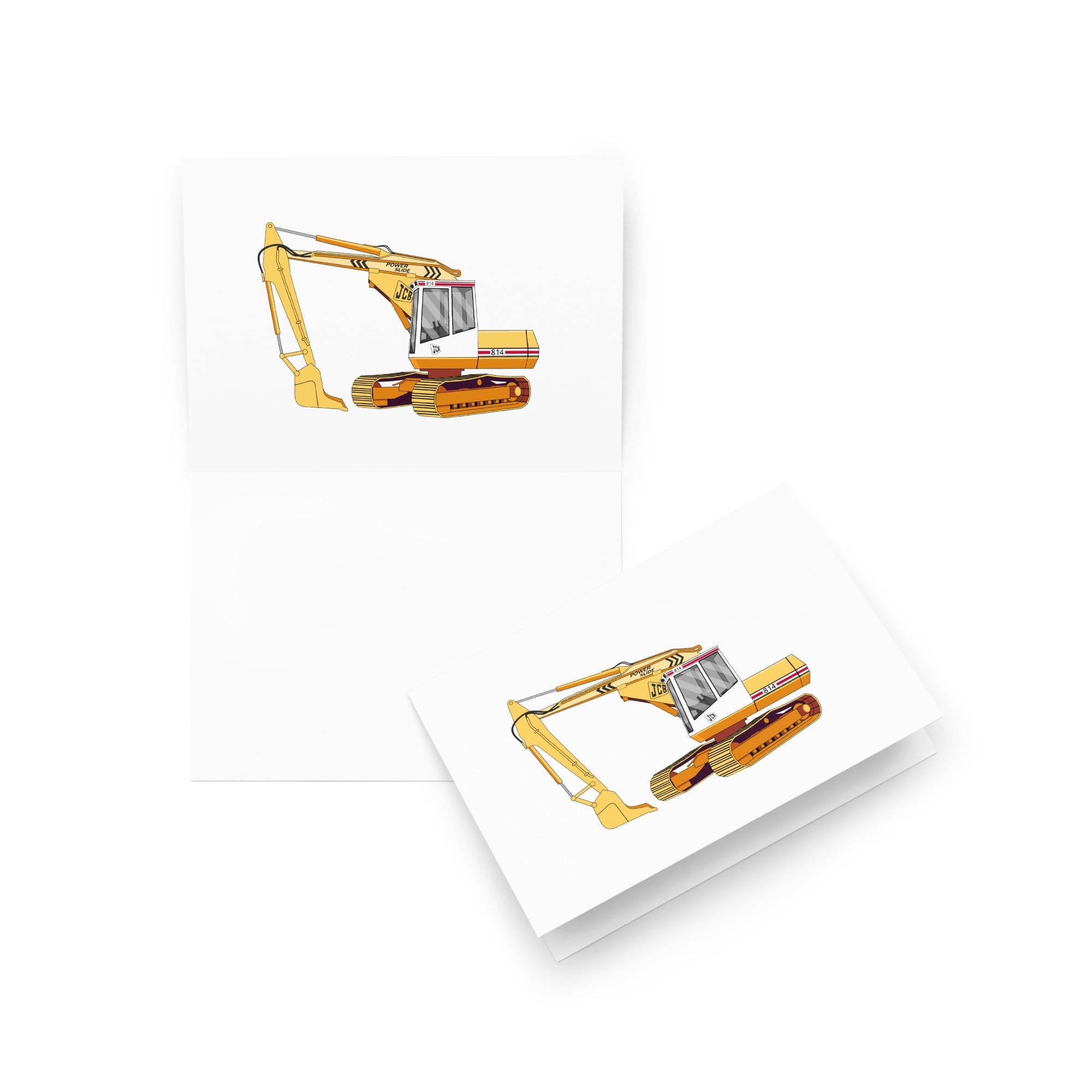 The Tractor Mugs Store 5″×7″ JCB 814 Super | Greeting card Quality Farmers Merch