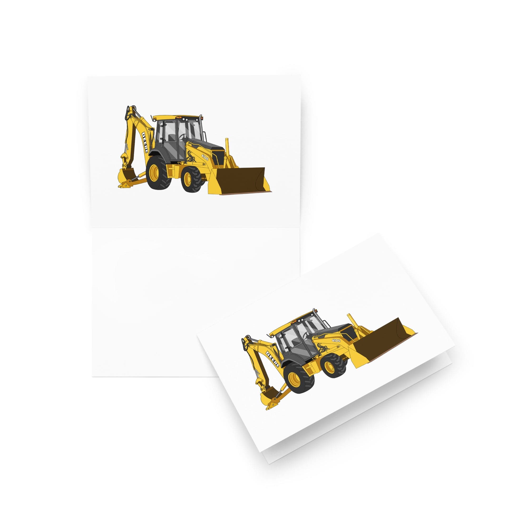 The Tractor Mugs Store 5″×7″ John Deere 410G Backhoe | Greeting card Quality Farmers Merch
