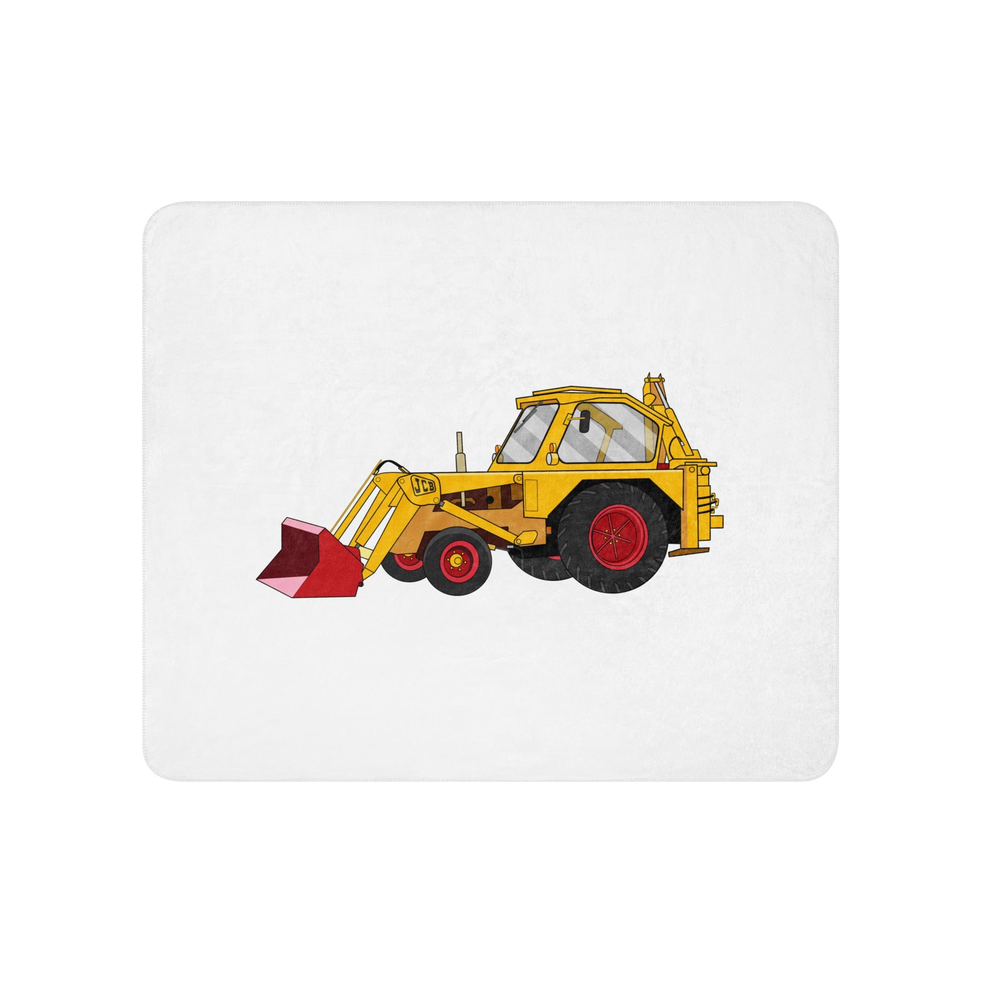 The Tractor Mugs Store 50″×60″ JCB 3 Backhoe | Sherpa blanket Quality Farmers Merch