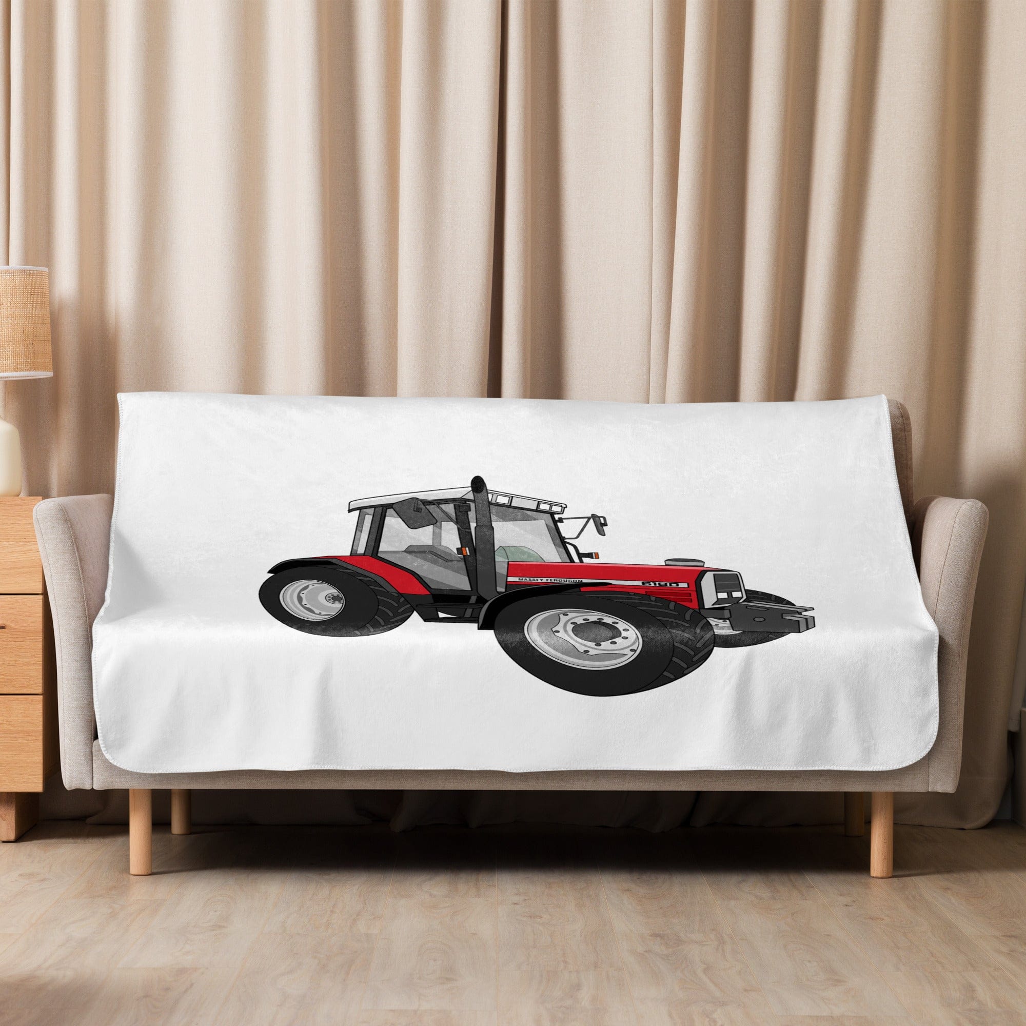 The Tractor Mugs Store 50″×60″ Massey Ferguson 6180 | Sherpa blanket Quality Farmers Merch