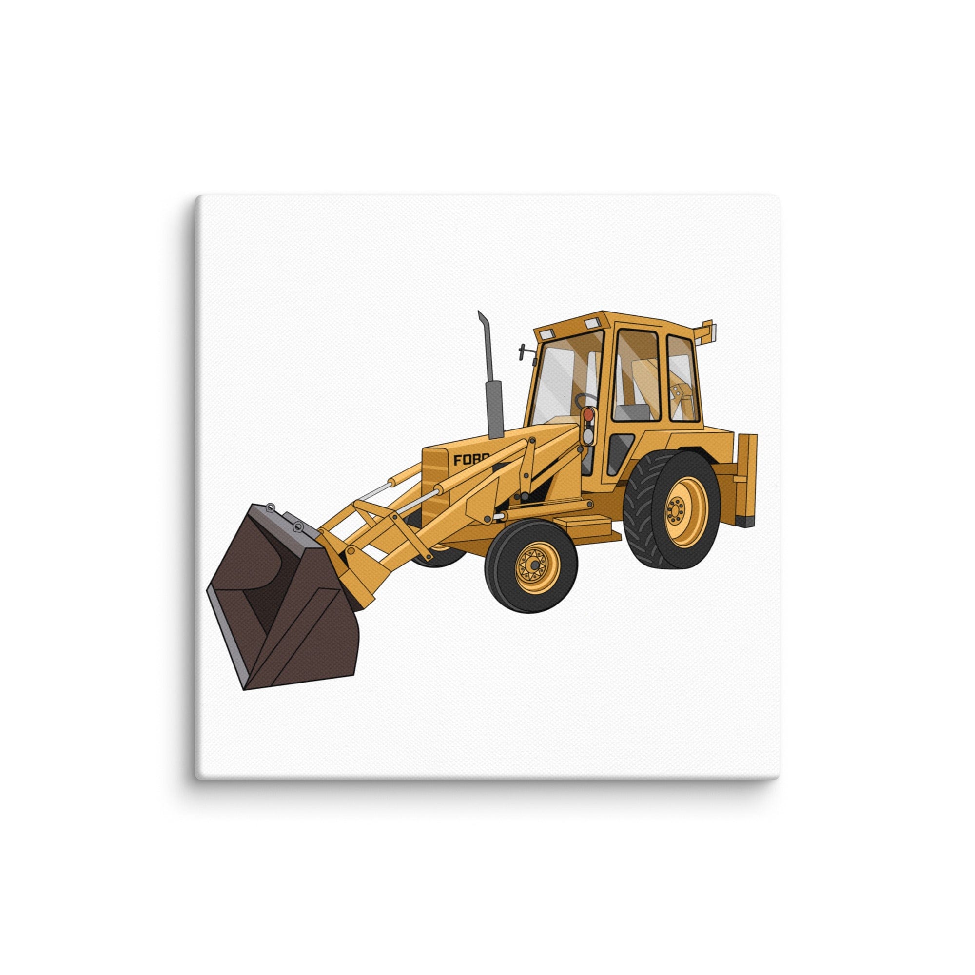 The Tractor Mugs Store 6″×6″ Ford 550 Backhoe | Canvas Quality Farmers Merch
