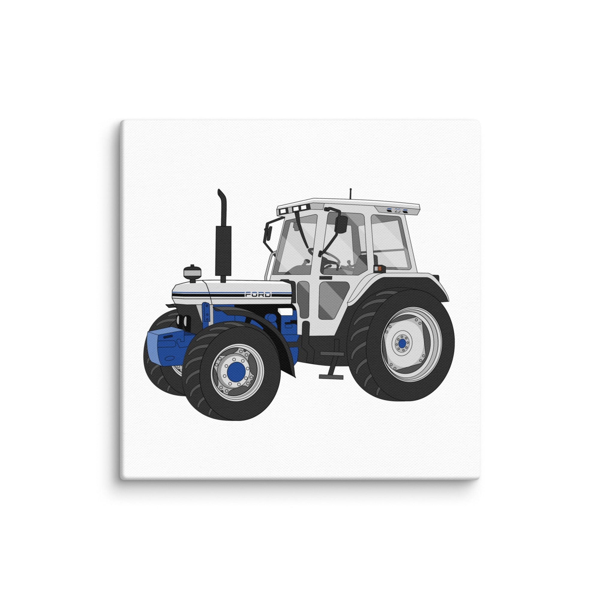 The Tractor Mugs Store 6″×6″ Ford 7810 Jubilee Edition SilverTractor | Canvas Quality Farmers Merch