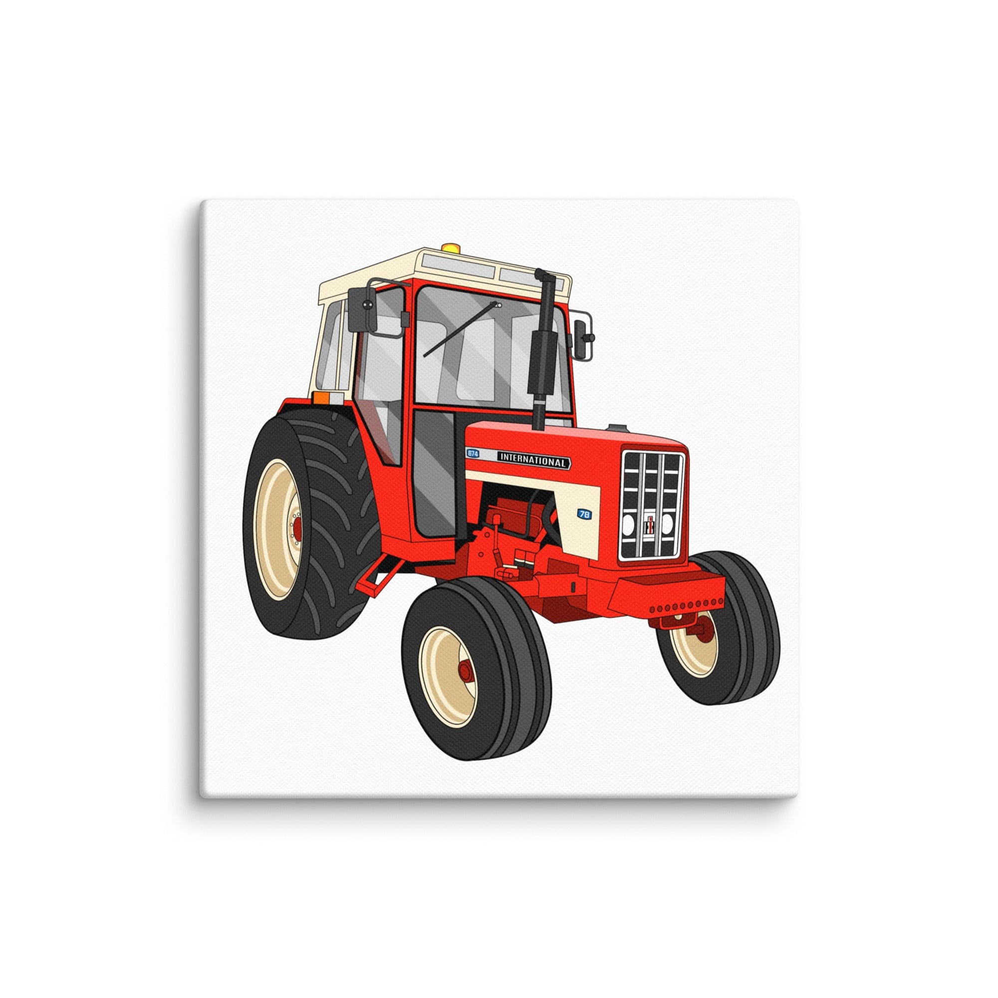 The Tractor Mugs Store 6″×6″ International 674 | Canvas Quality Farmers Merch