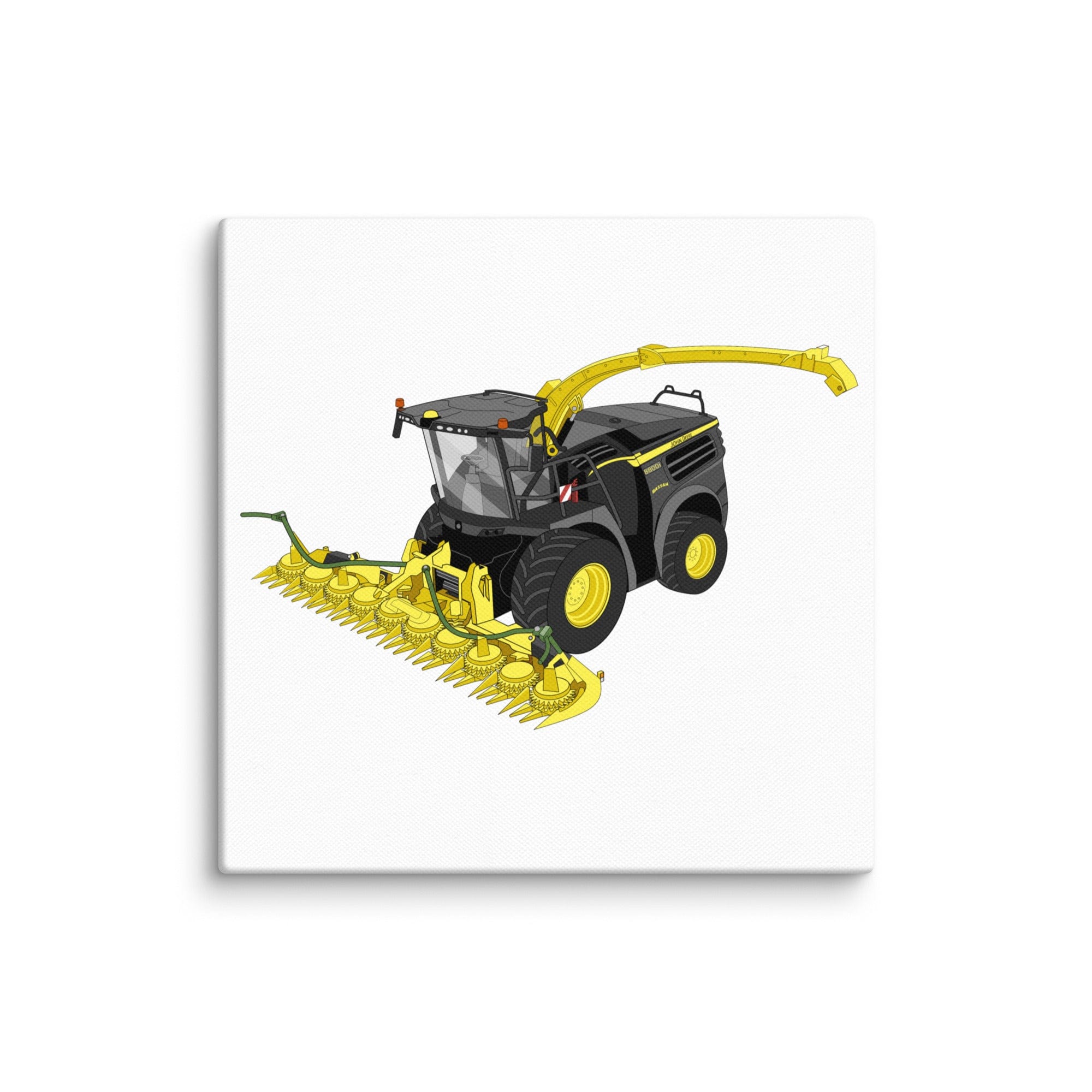 The Tractor Mugs Store 6″×6″ John Deere 8800 Black Beauty Silage Harvester | Canvas Quality Farmers Merch