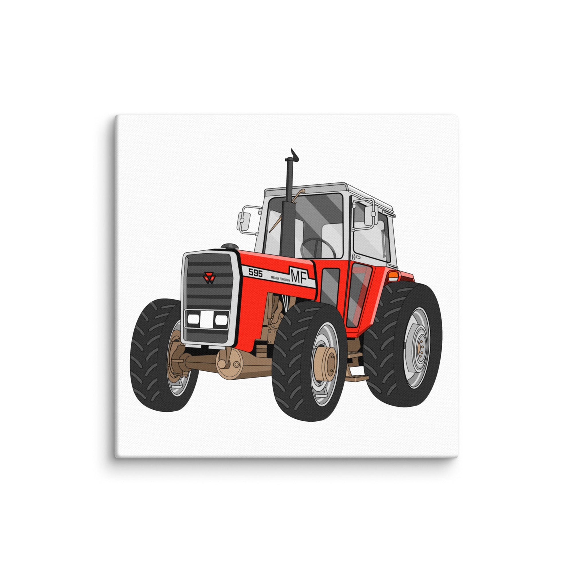 The Tractor Mugs Store 6″×6″ Massey 595 | Canvas Quality Farmers Merch