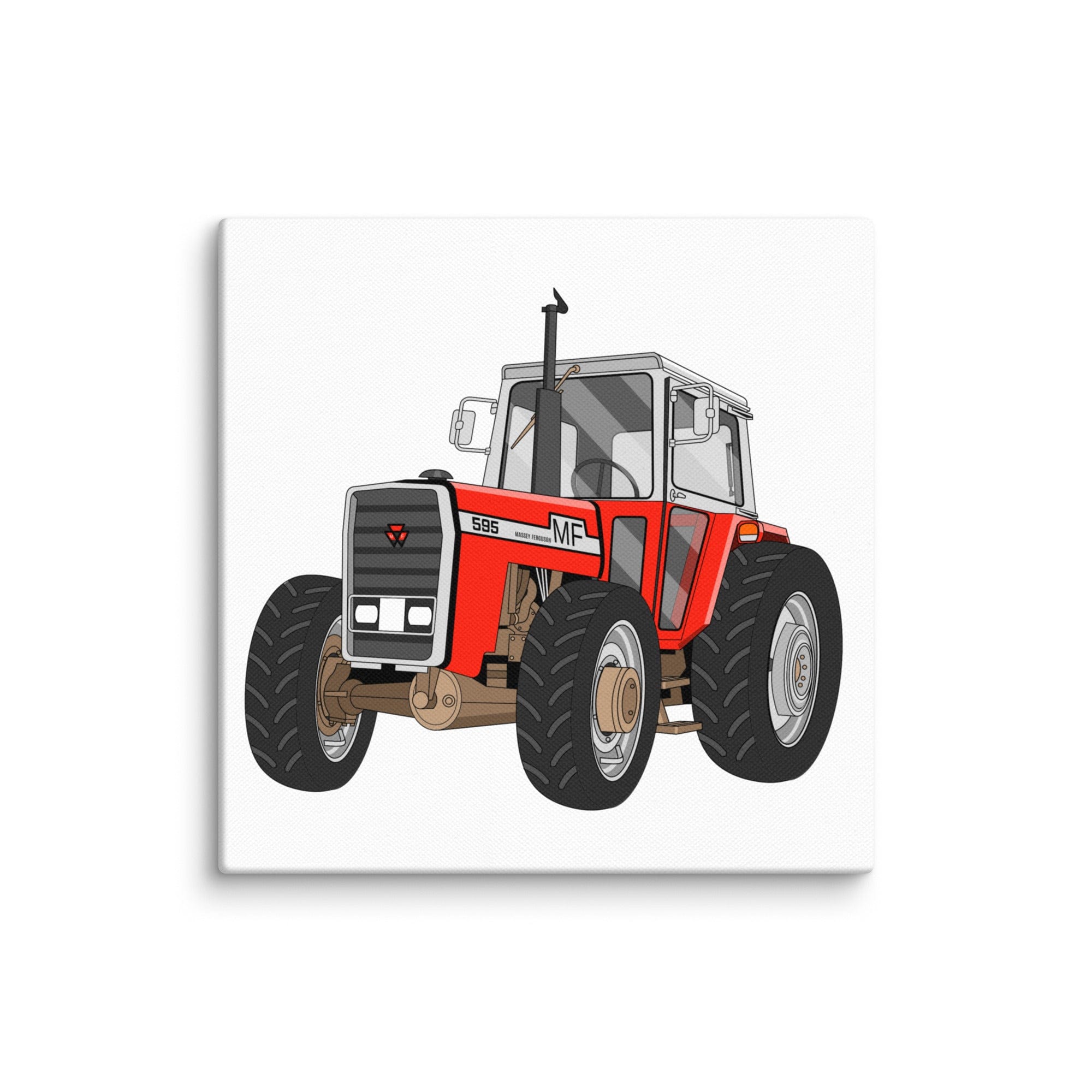 The Tractor Mugs Store 6″×6″ Massey 595 | Canvas Quality Farmers Merch