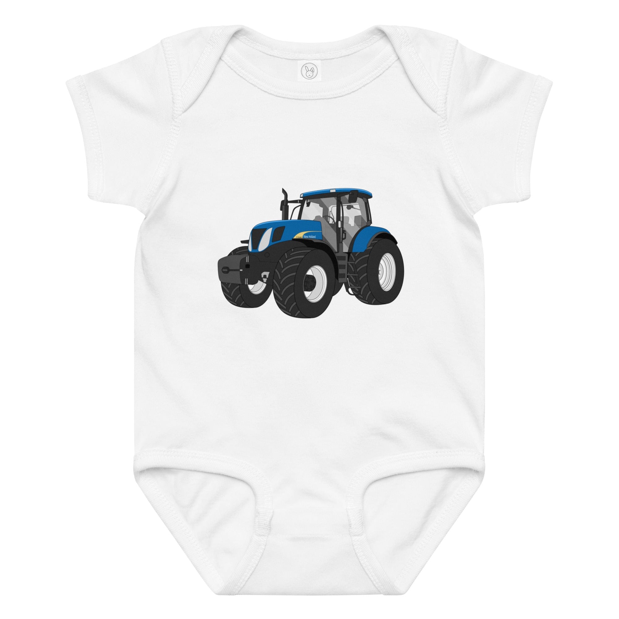 The Tractor Mugs Store 6M New Holland The 7040 -1 | Baby jersey bodysuit Quality Farmers Merch