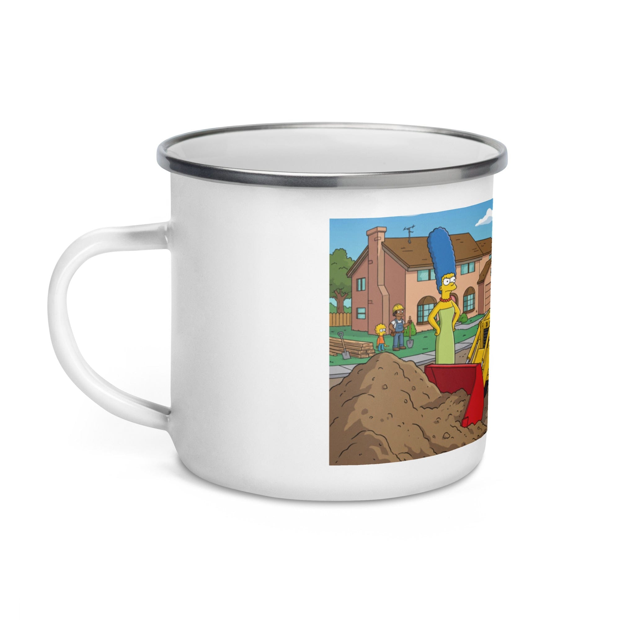 The Tractor Mugs Store Bart JCB 3C | Enamel Mug Quality Farmers Merch
