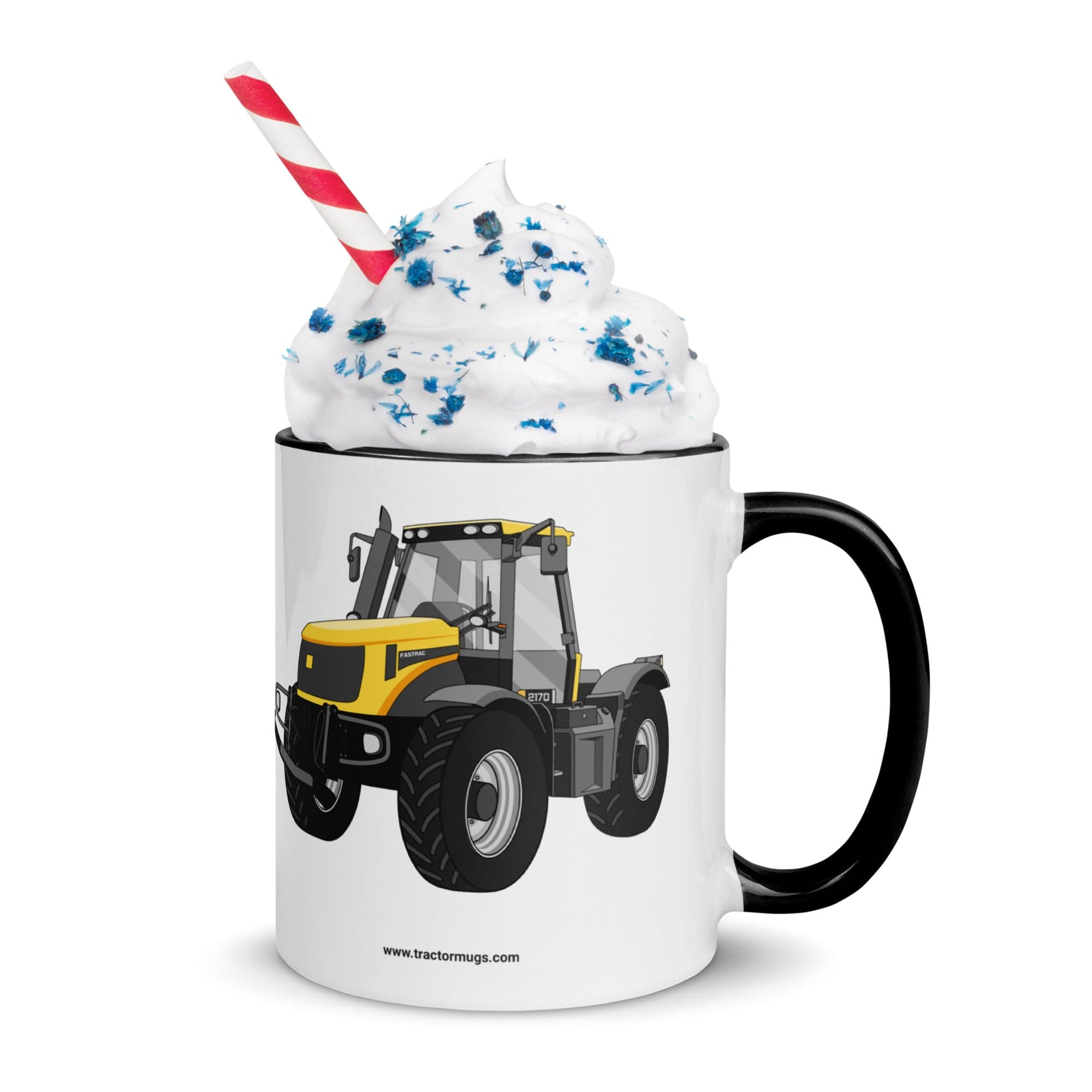 The Tractor Mugs Store Black / 11 oz JCB Fastrac 2170 | Mug with Color Inside Quality Farmers Merch