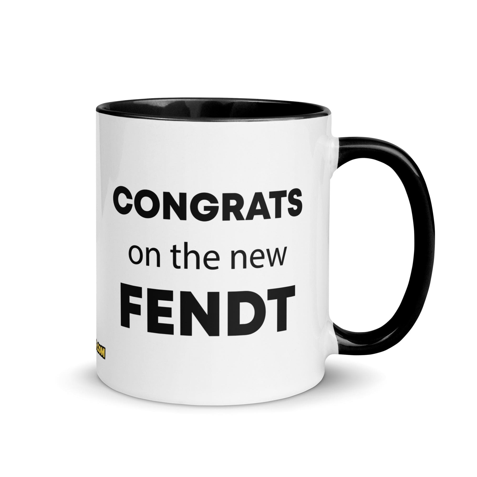 The Tractor Mugs Store Black Congrats On The New Fendt | Mug with Color Inside Quality Farmers Merch