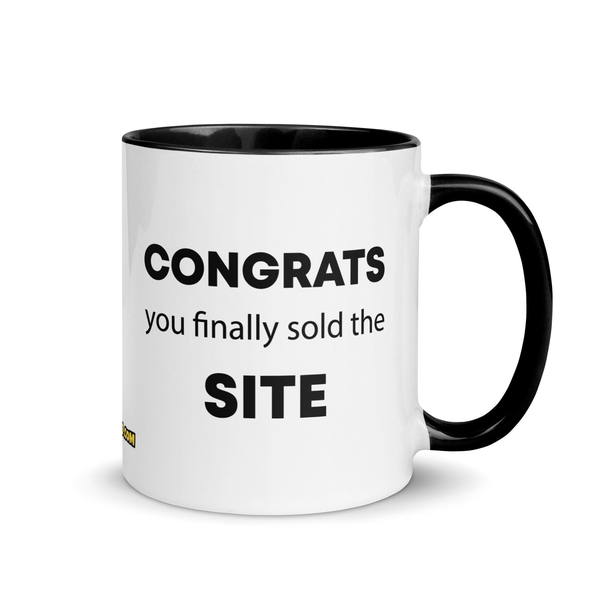 The Tractor Mugs Store Black Congrats You Finally Sold The Site | Mug with Color Inside Quality Farmers Merch