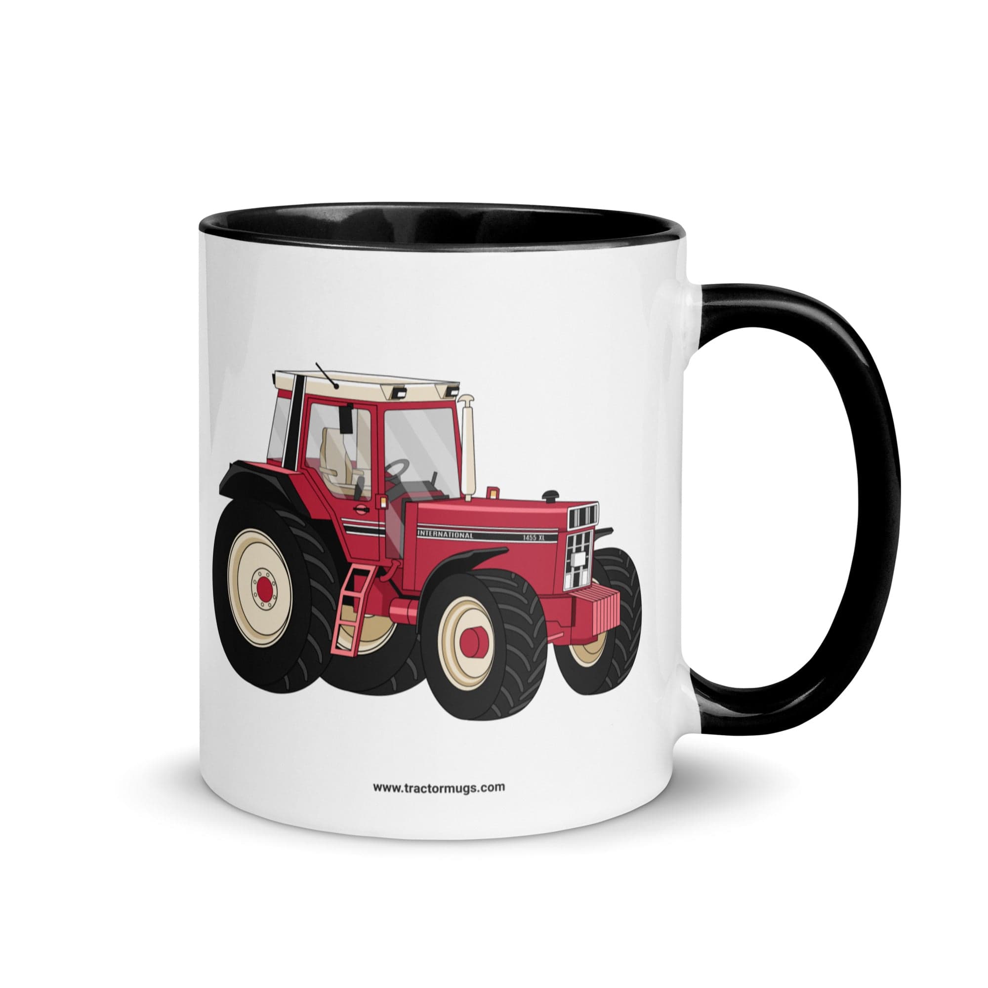The Tractor Mugs Store Black IHC 1455 XL | Mug with Color Inside Quality Farmers Merch