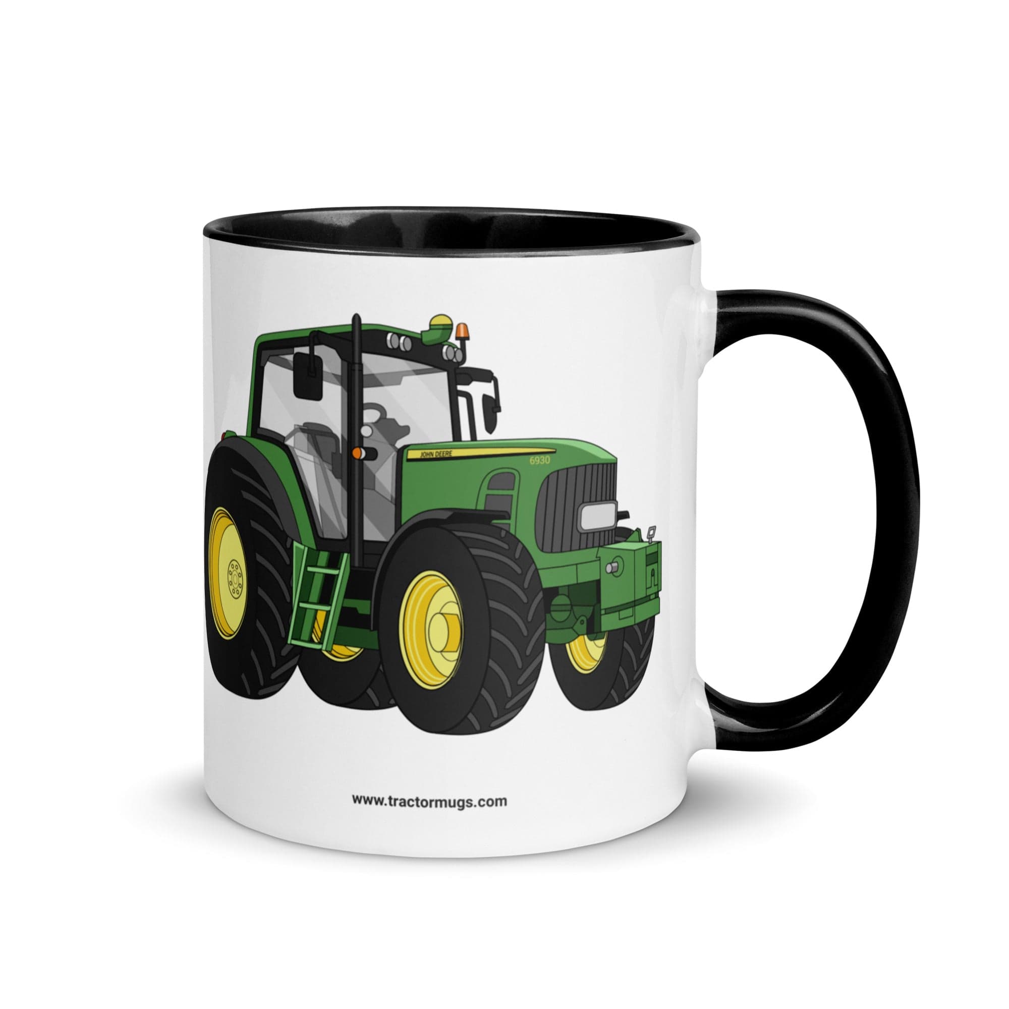 The Tractor Mugs Store Black John Deere 6930 Premium | Mug with Color Inside Quality Farmers Merch