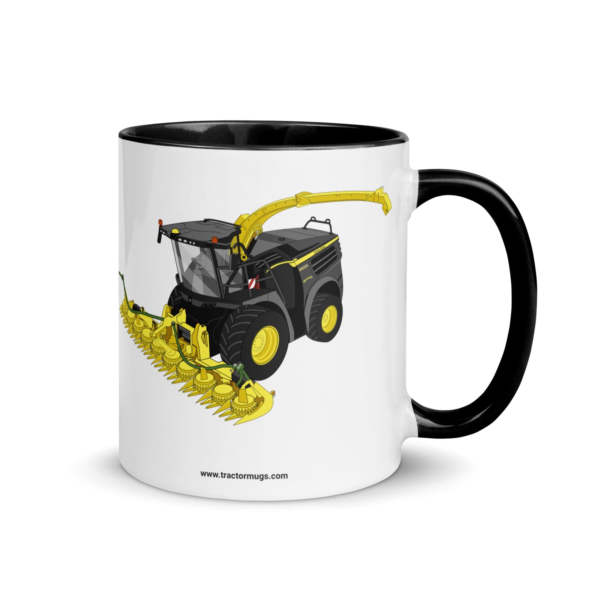 The Tractor Mugs Store Black John Deere 8800 Black Beauty Silage Harvester | Mug with Color Inside Quality Farmers Merch