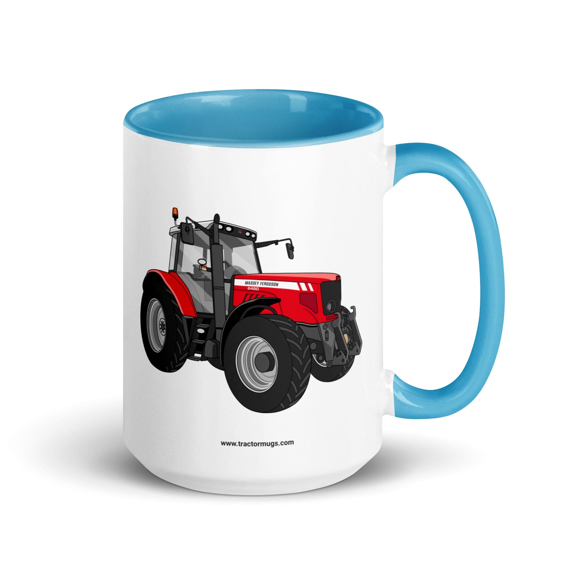 The Tractor Mugs Store Blue / 15 oz Massey Ferguson 6480 | Mug with Color Inside Quality Farmers Merch
