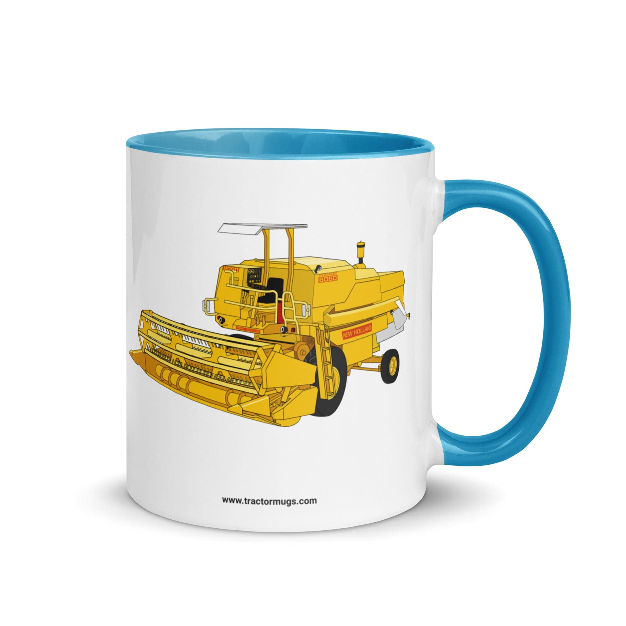 The Tractor Mugs Store Blue Clayson 8060 Combine Harvester | Mug with Color Inside Quality Farmers Merch