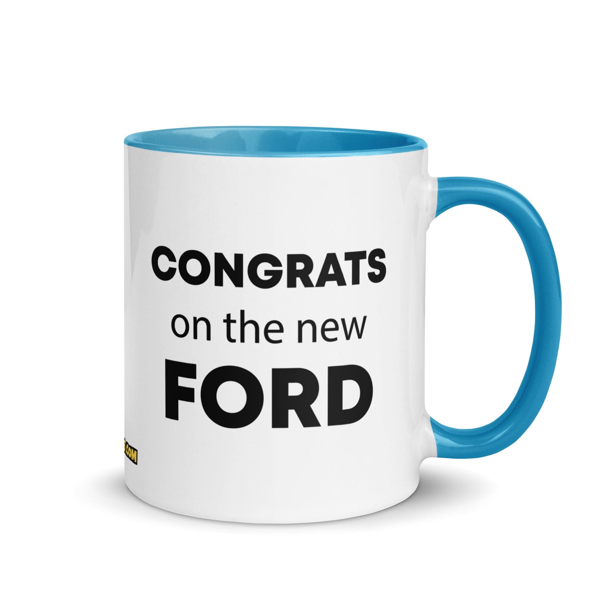 The Tractor Mugs Store Blue Congrats On The New Ford | Mug with Color Inside Quality Farmers Merch