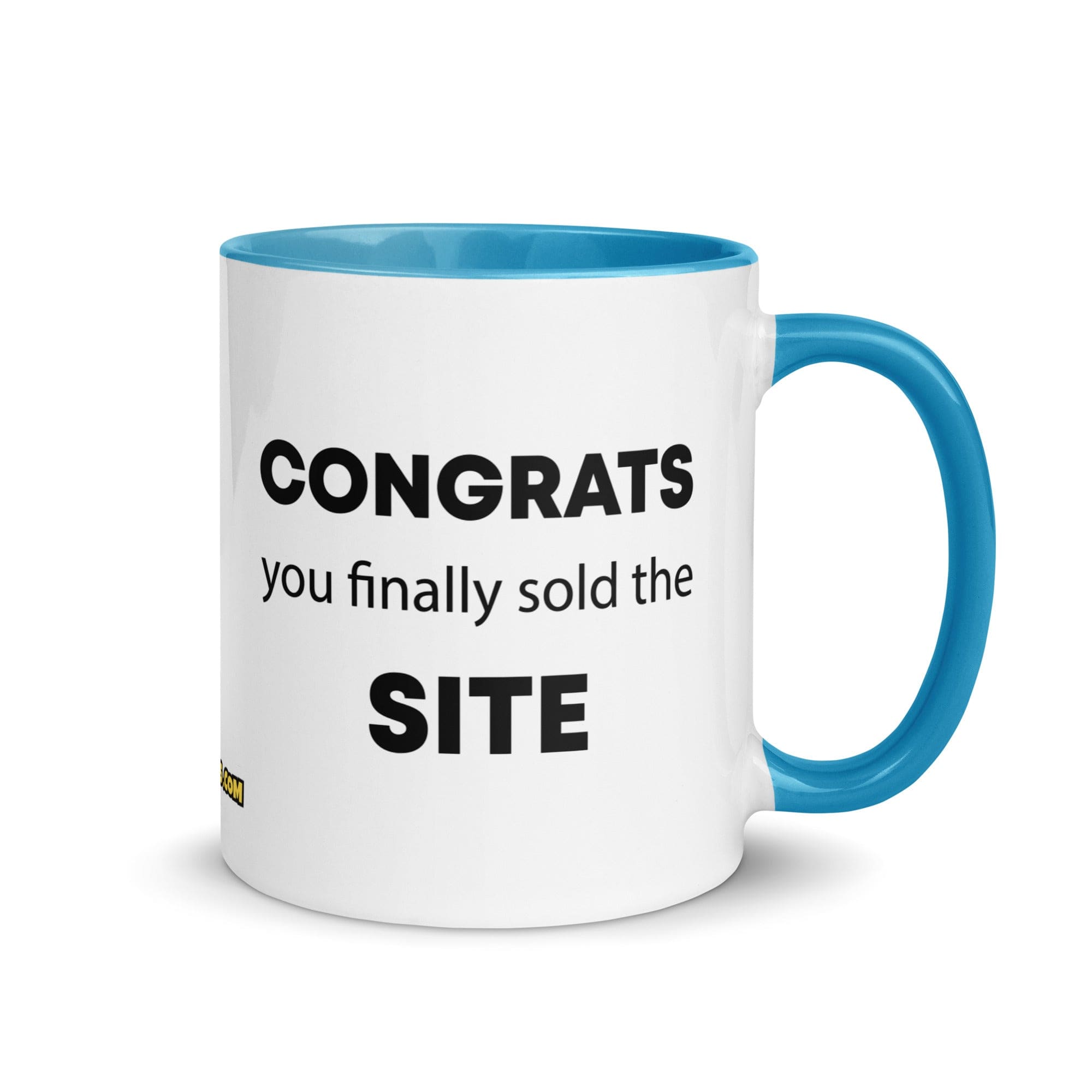 The Tractor Mugs Store Blue Congrats You Finally Sold The Site | Mug with Color Inside Quality Farmers Merch