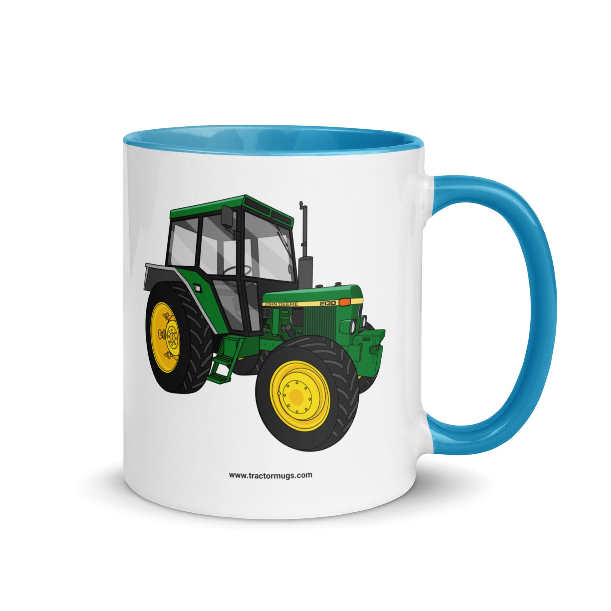 The Tractor Mugs Store Blue John Deere 2130 | Mug with Color Inside Quality Farmers Merch