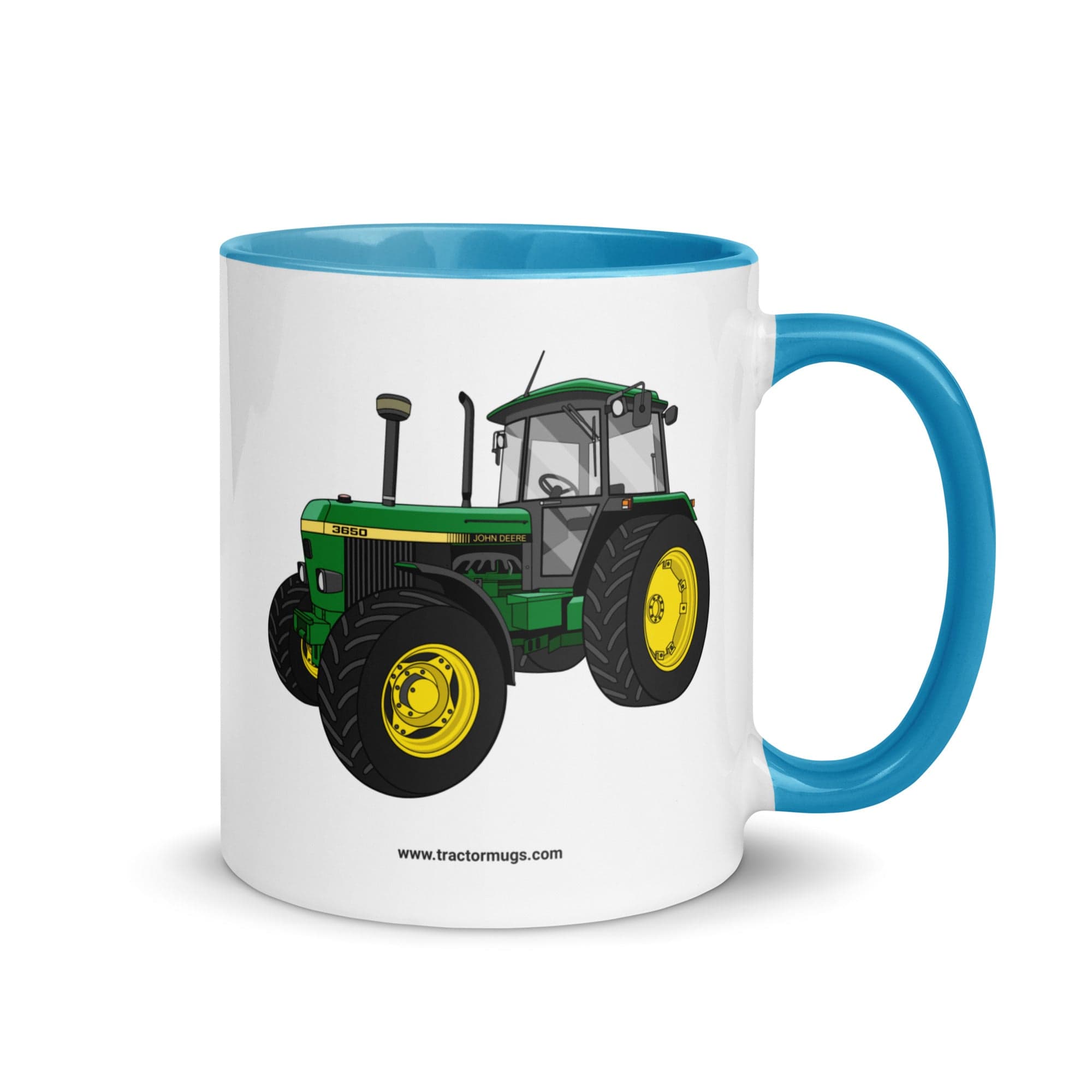 The Tractor Mugs Store Blue John Deere 3650 | Mug with Color Inside Quality Farmers Merch