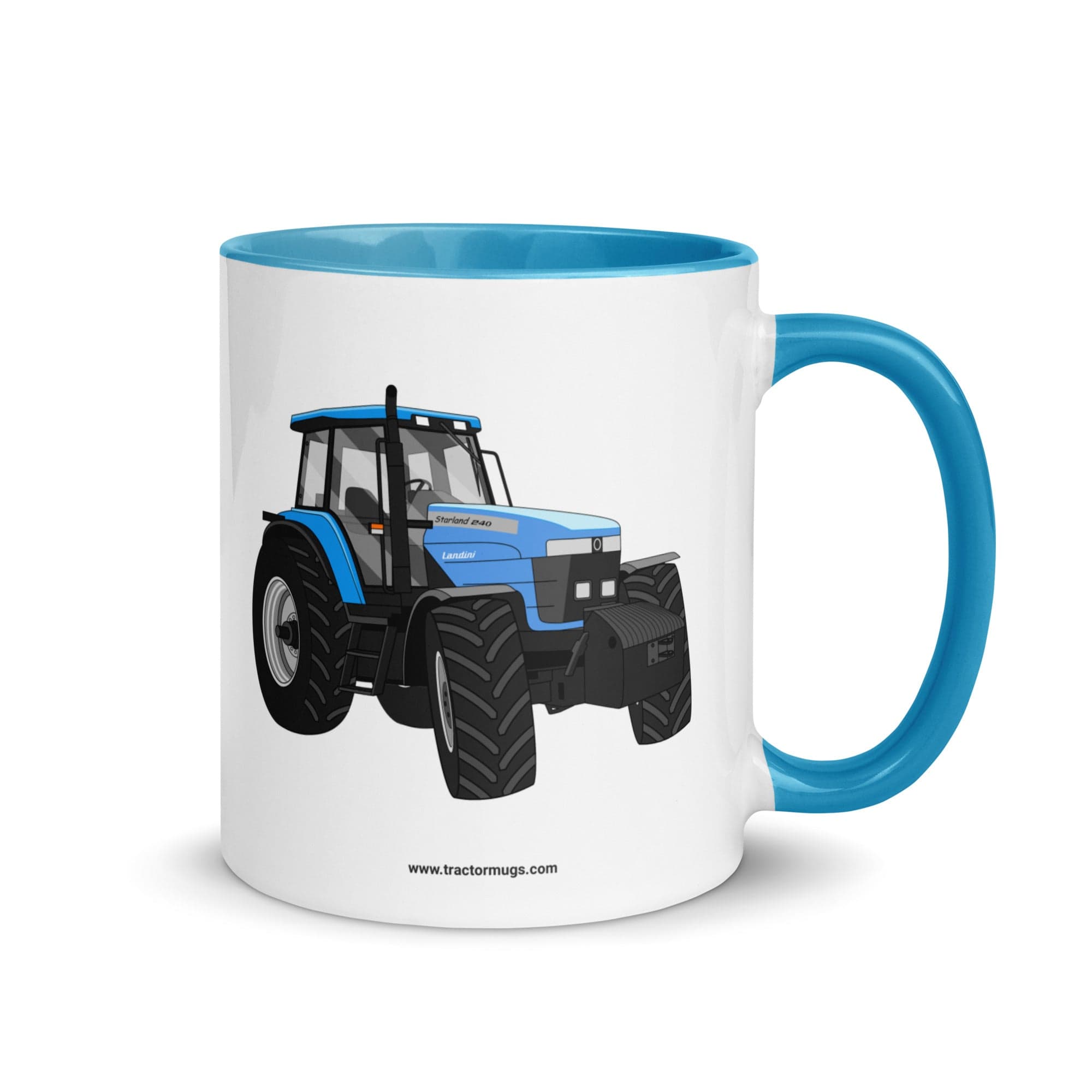 The Tractor Mugs Store Blue Landini Starland 240 | Mug with Color Inside Quality Farmers Merch
