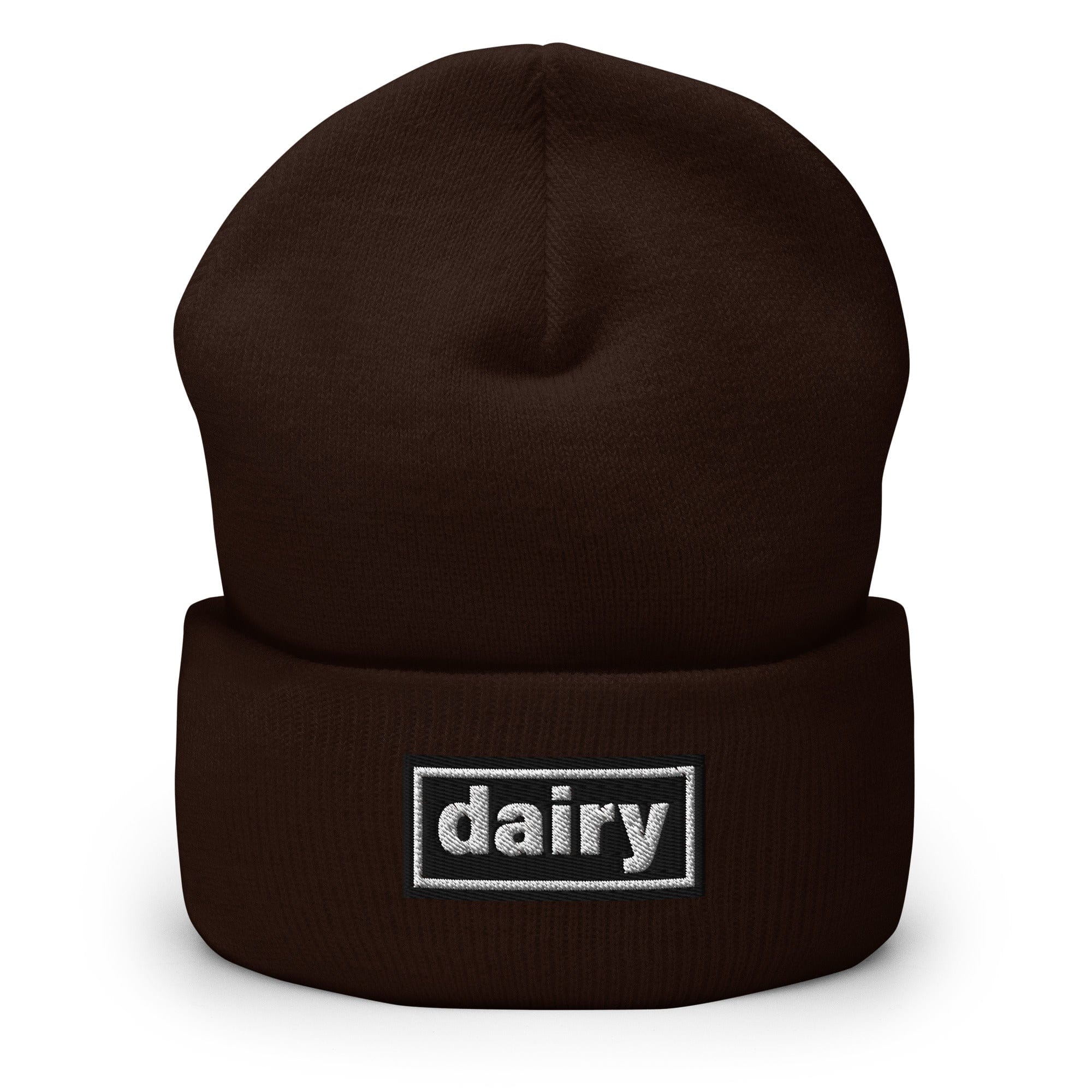 The Tractor Mugs Store Brown OASIS Style 'Dairy' | Cuffed Beanie Quality Farmers Merch