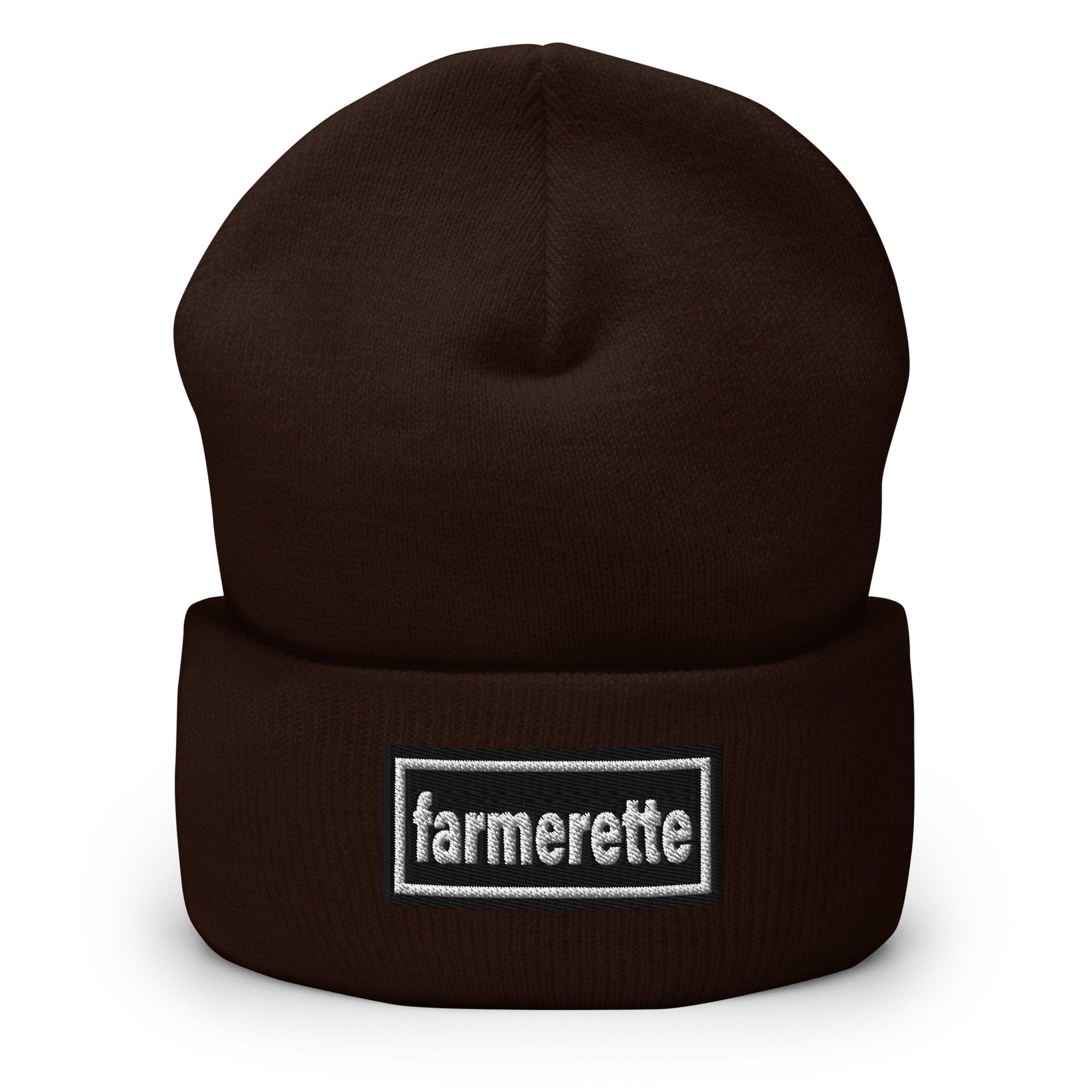 The Tractor Mugs Store Brown OASIS Style 'Farmerette' | Cuffed Beanie Quality Farmers Merch