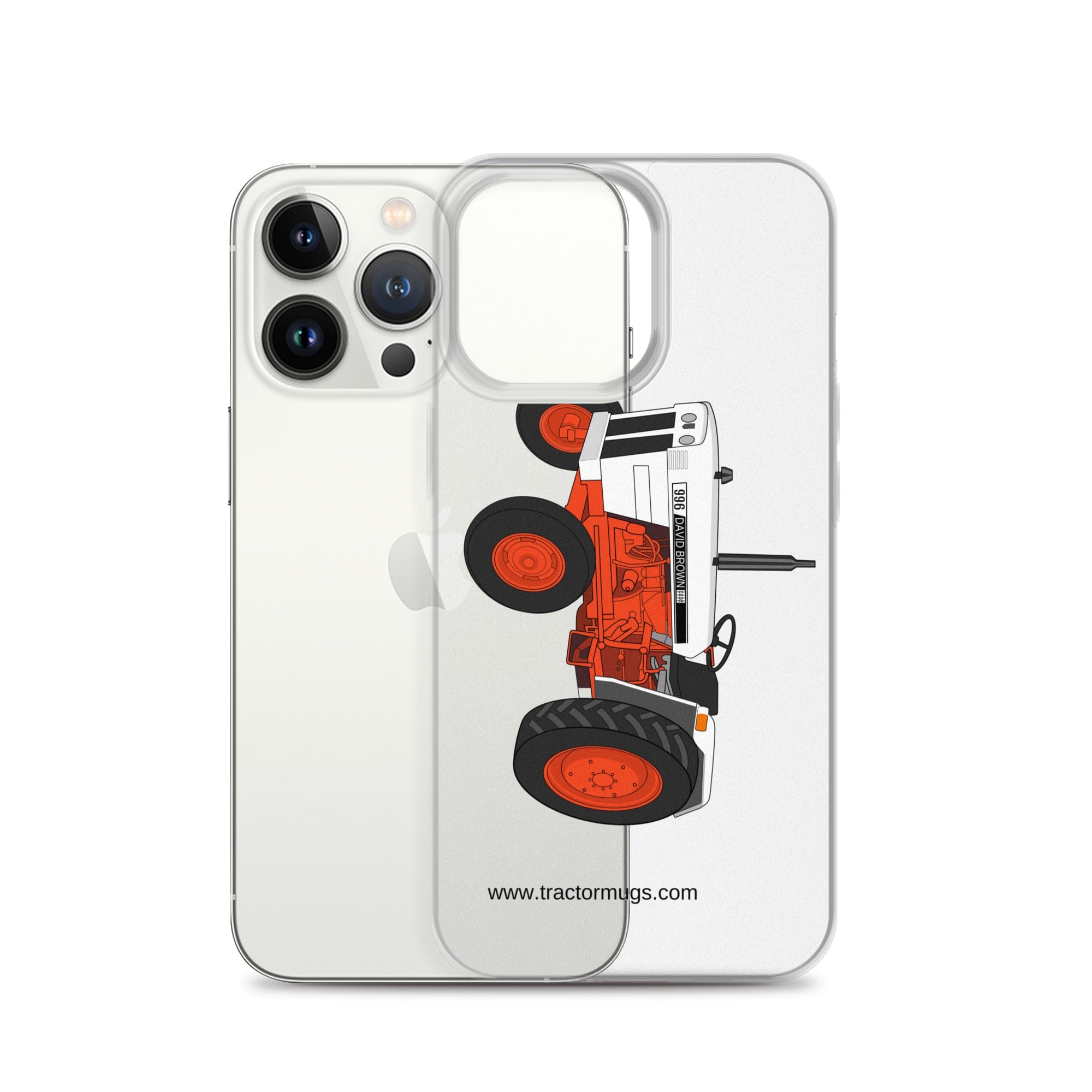 The Tractor Mugs Store Case David Brown 996 (1974) | Clear Case for iPhone® Quality Farmers Merch