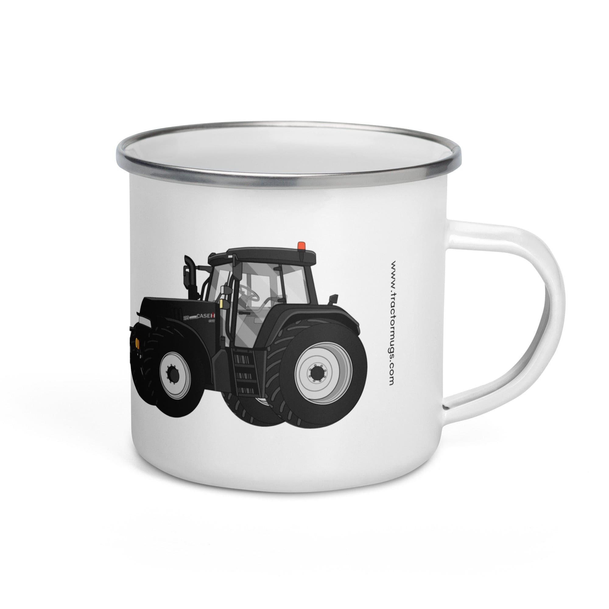 The Tractor Mugs Store Case IH 195 CVX Black | Enamel Mug Quality Farmers Merch