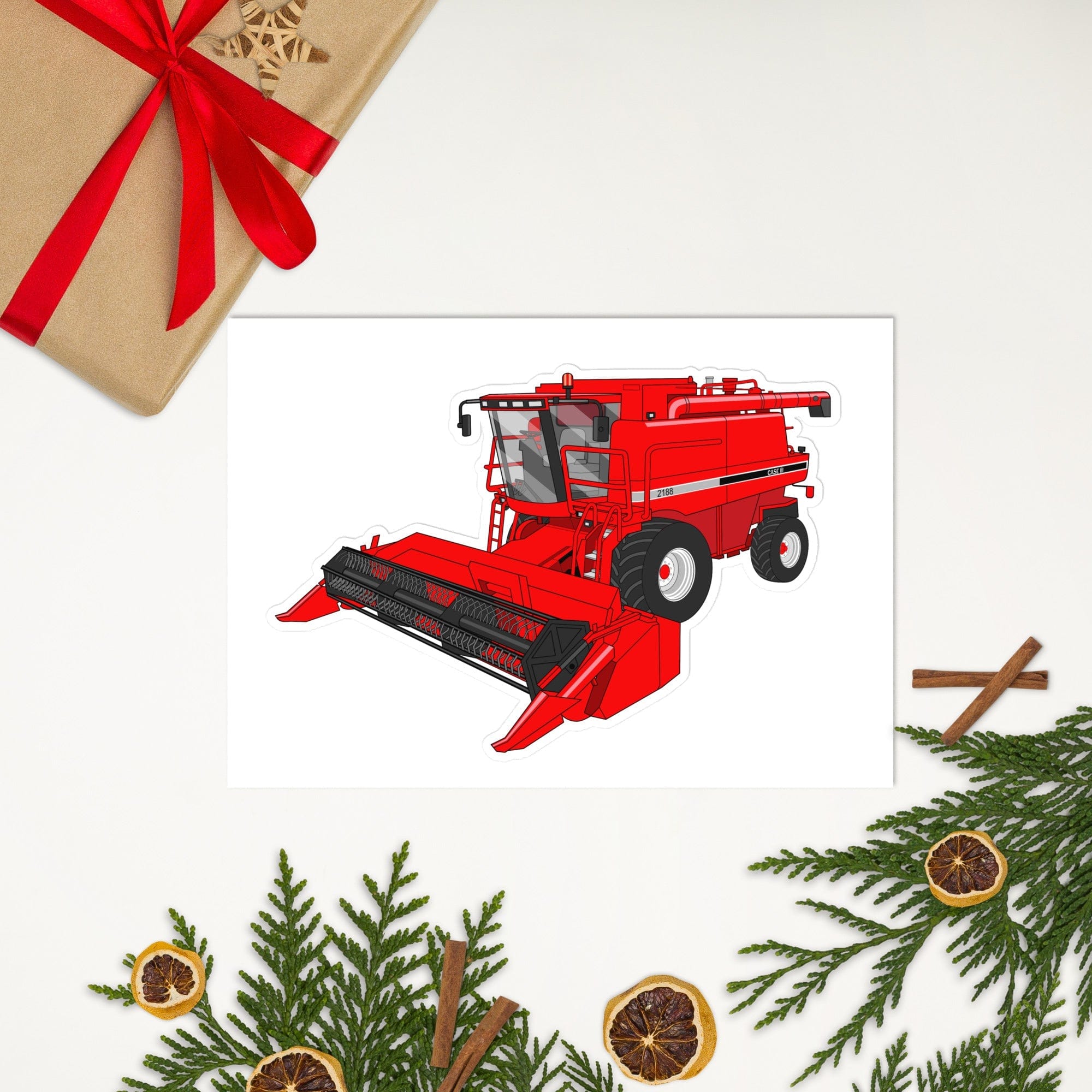 The Tractor Mugs Store Case IH Axial Flow 2188 Harvester | Sticker sheet Quality Farmers Merch