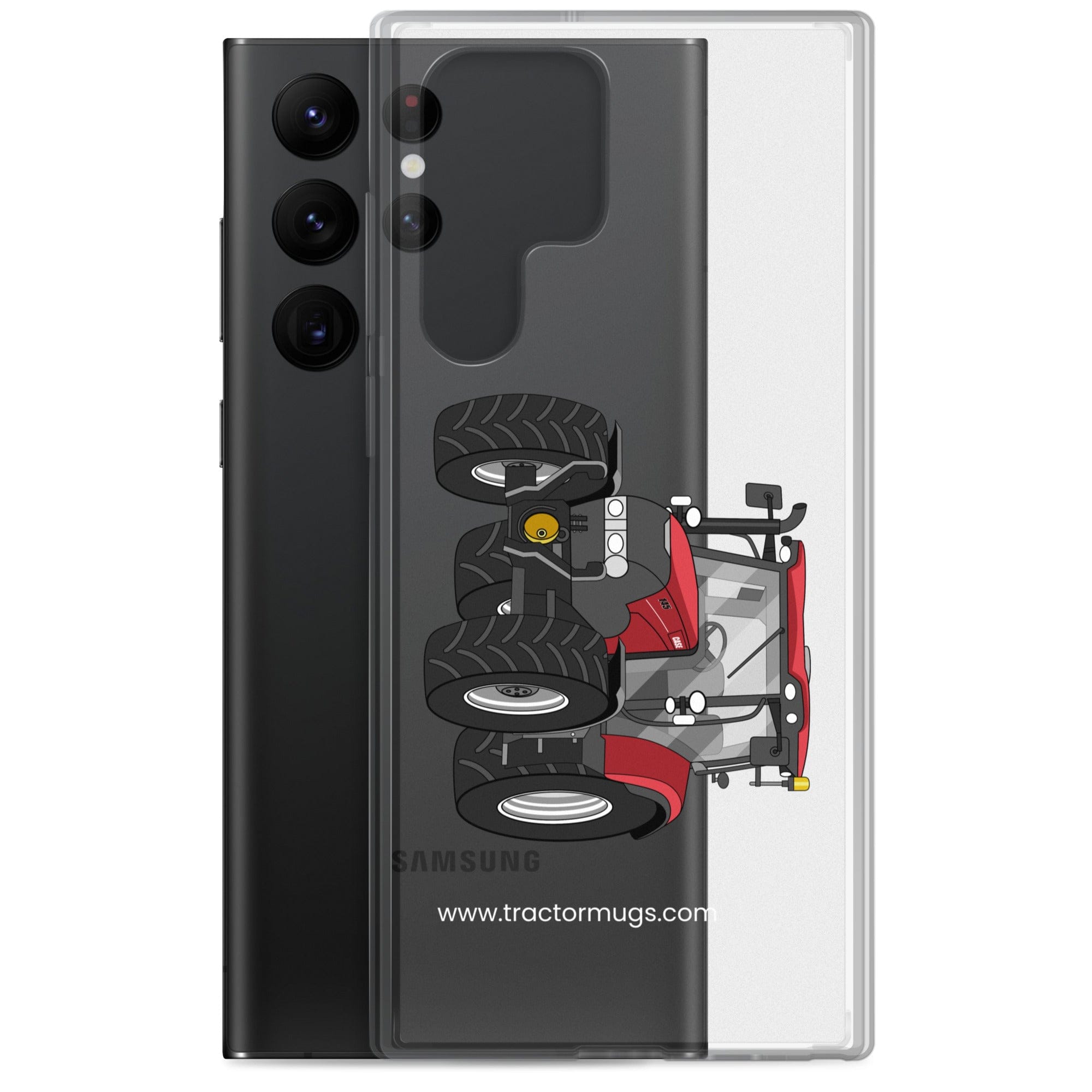 The Tractor Mugs Store Case IH Maxxum 145 | Clear Case for Samsung® Quality Farmers Merch