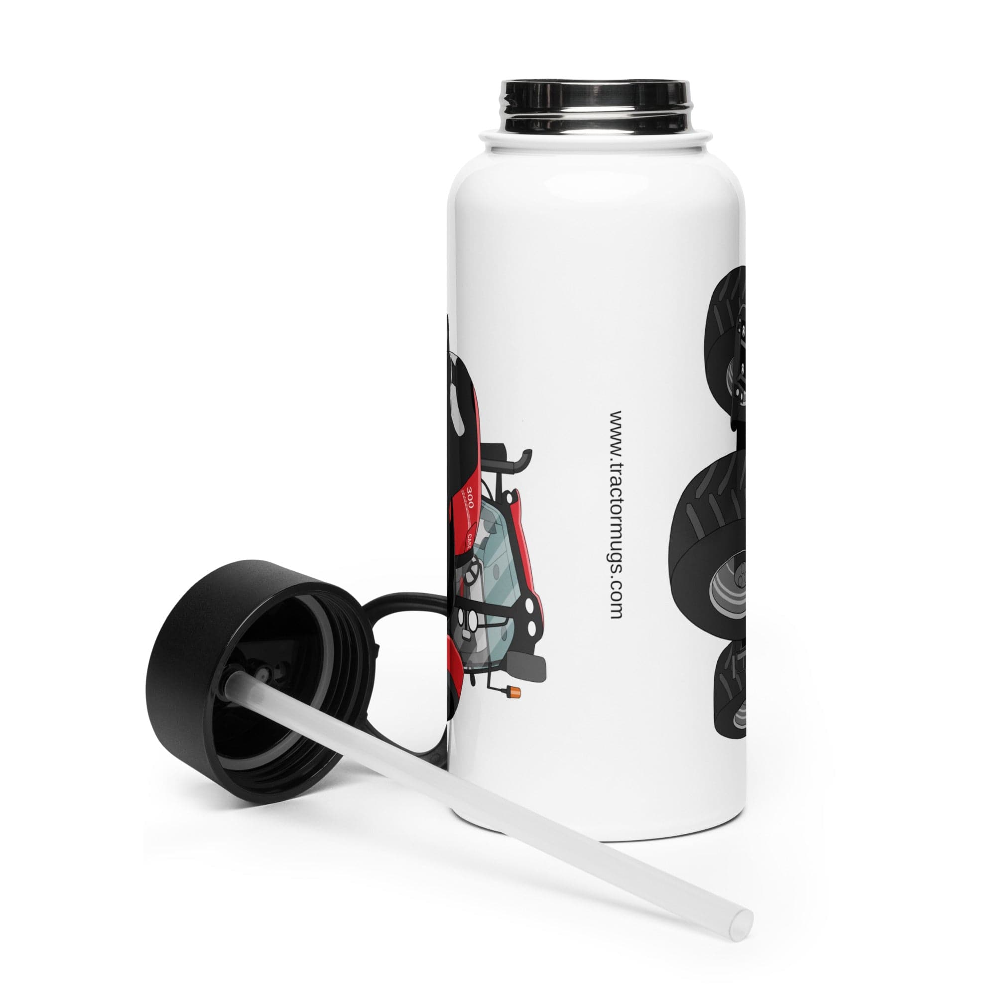 The Tractor Mugs Store Case IH Optum 300 CVX | Stainless Steel Water Bottle Quality Farmers Merch