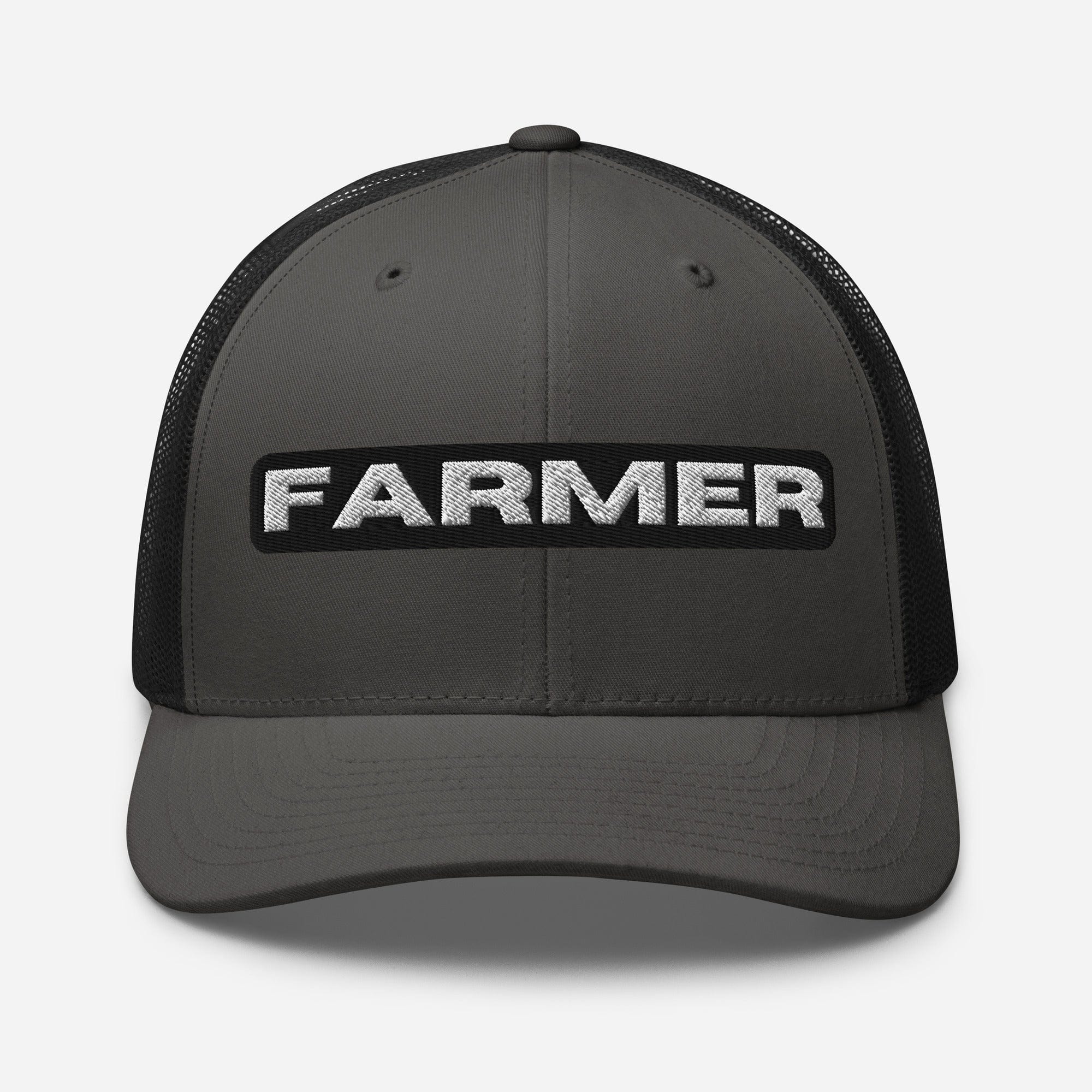 The Tractor Mugs Store Charcoal/ Black FARMER Trucker Cap Quality Farmers Merch