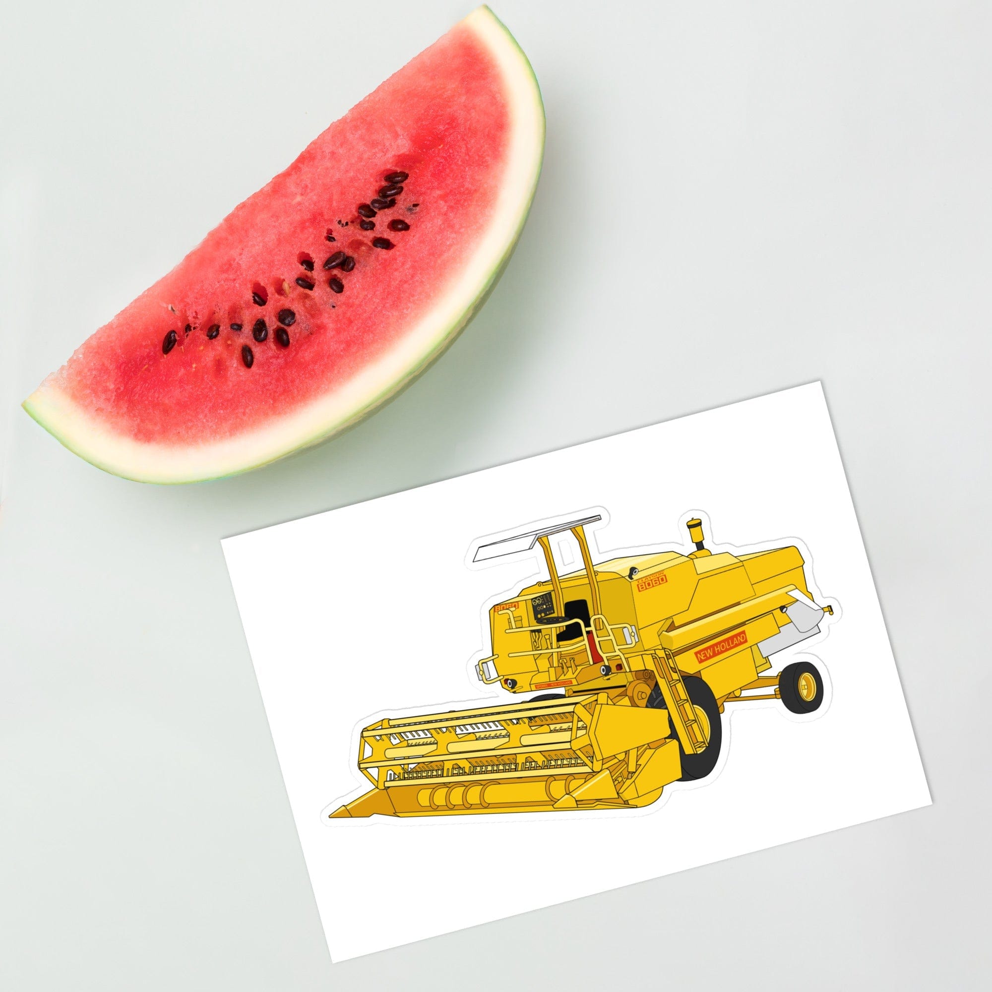 The Tractor Mugs Store Clayson 8060 Combine Harvester | Sticker sheet Quality Farmers Merch