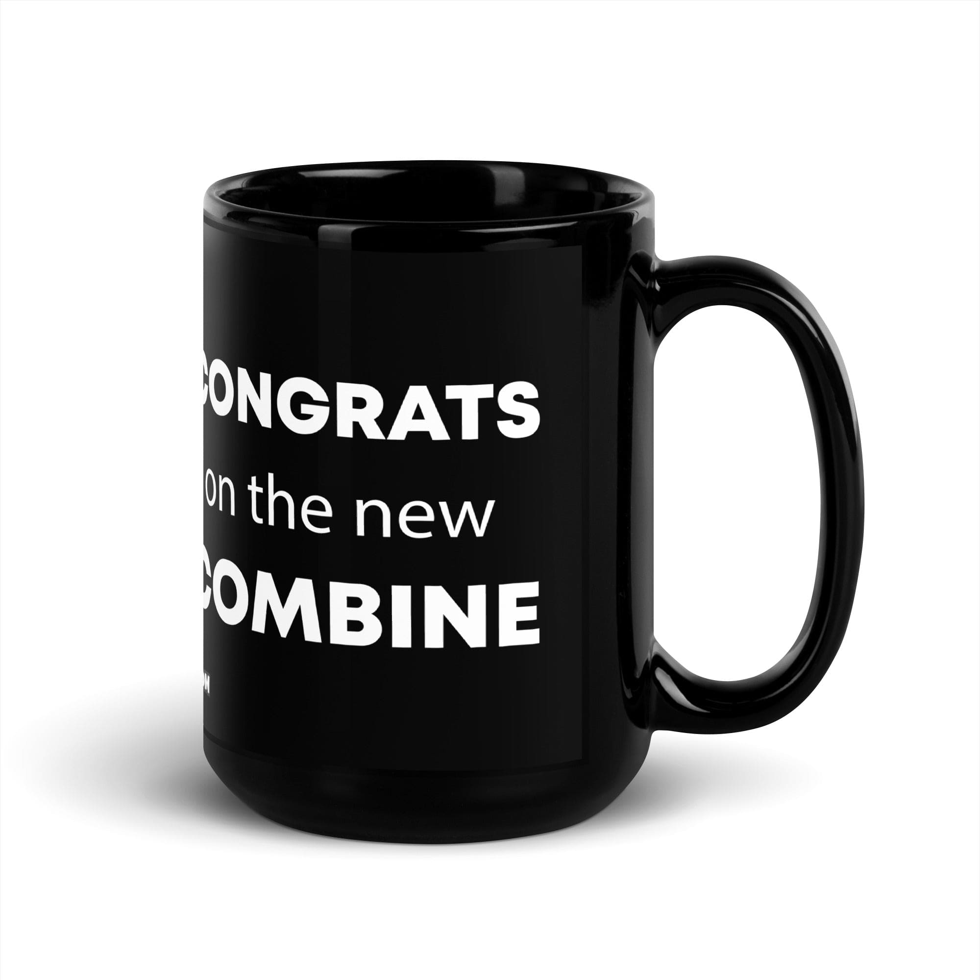 The Tractor Mugs Store Congrats On The New Combine | Black Glossy Mug Quality Farmers Merch