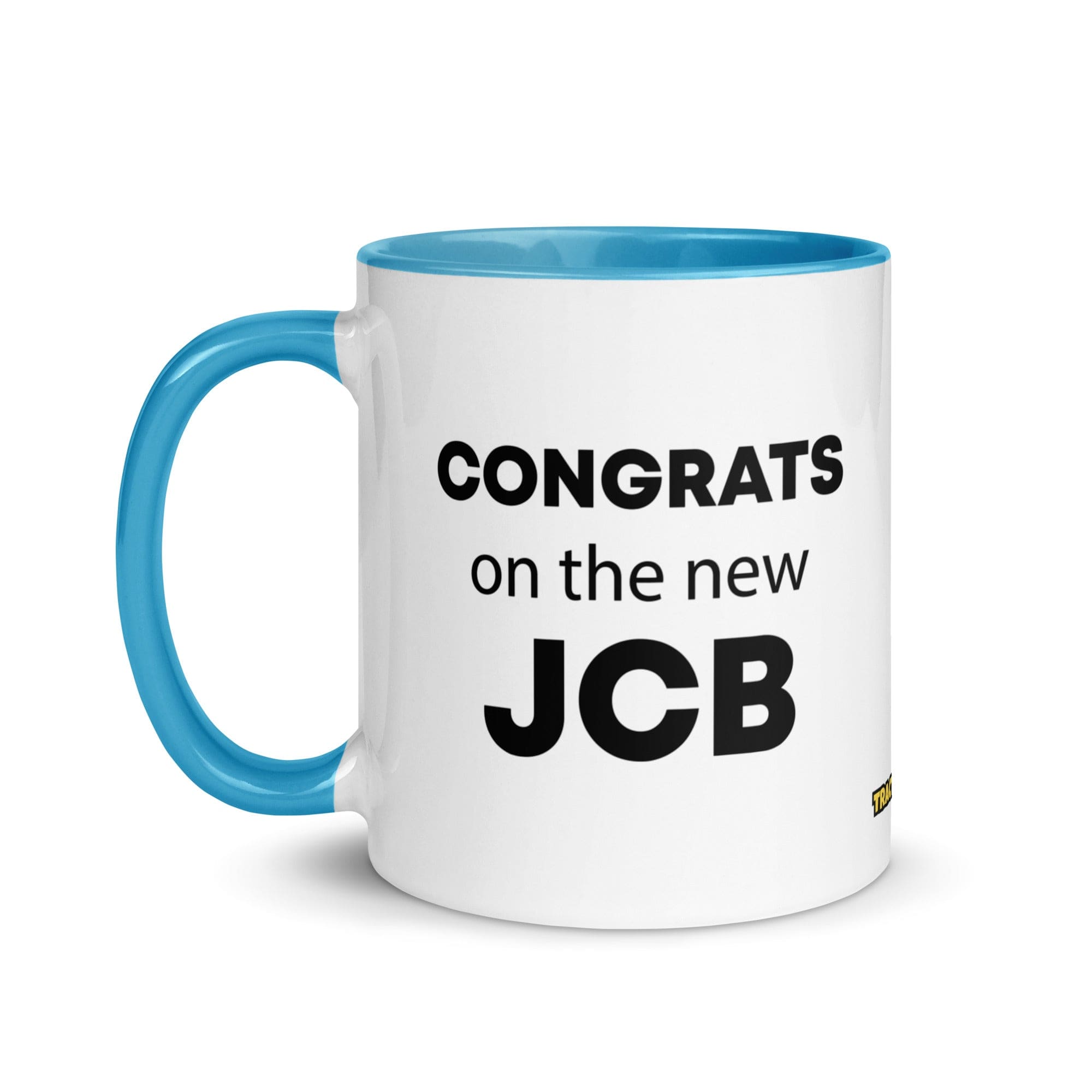 The Tractor Mugs Store Congrats On The New JCB Mug with Color Inside Quality Farmers Merch